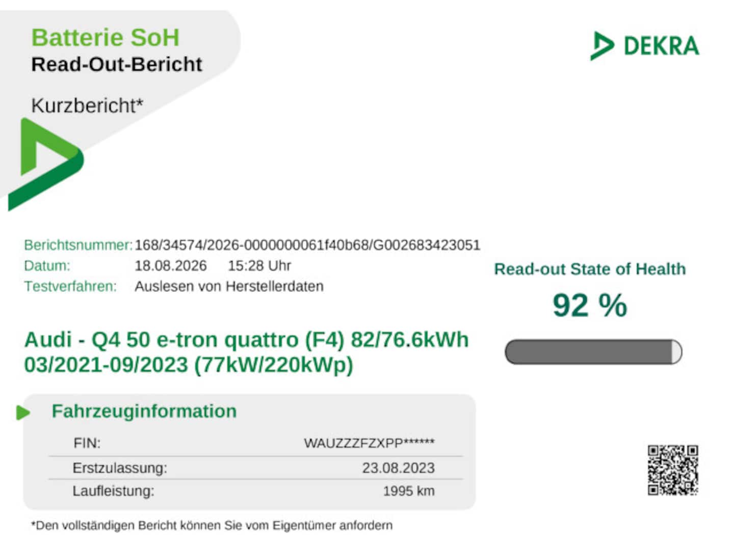 Bild über Audi Q4 Sportback e-tron 50 e-tron quattro - für weitere Informationen kontaktieren Sie den Audi Partner