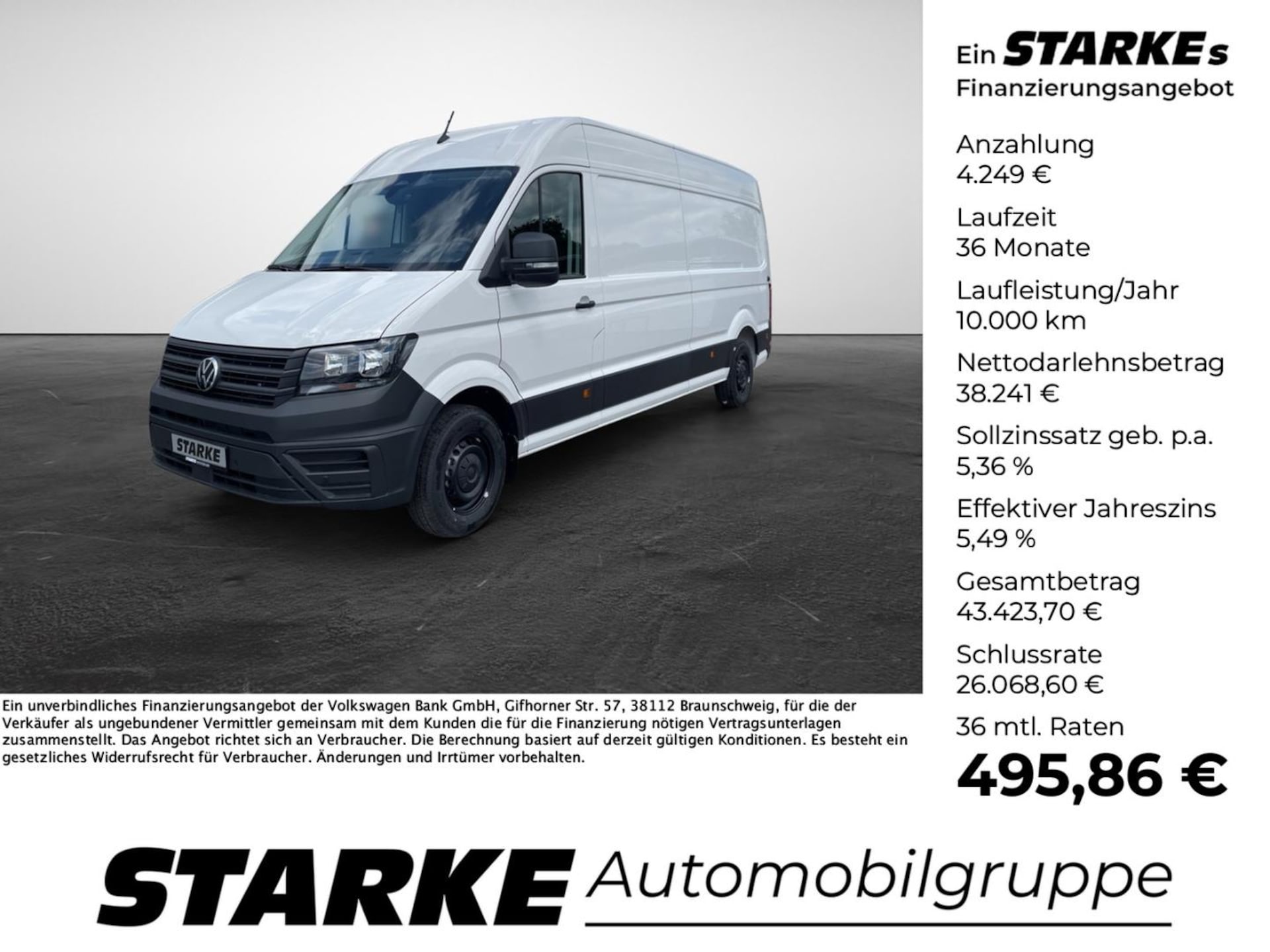 Volkswagen Crafter Kasten langer Radstand