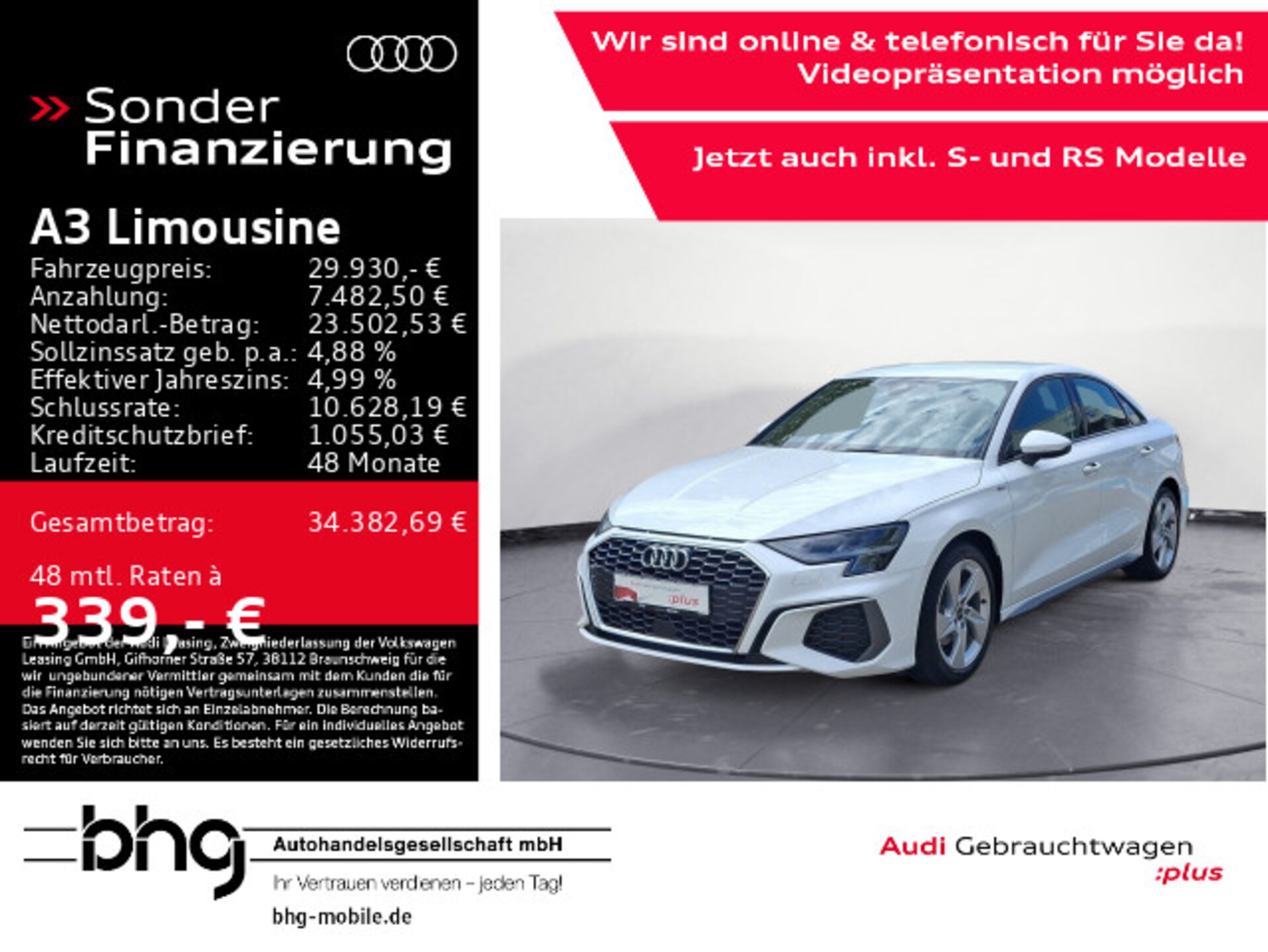 Audi A3 Limousine S line