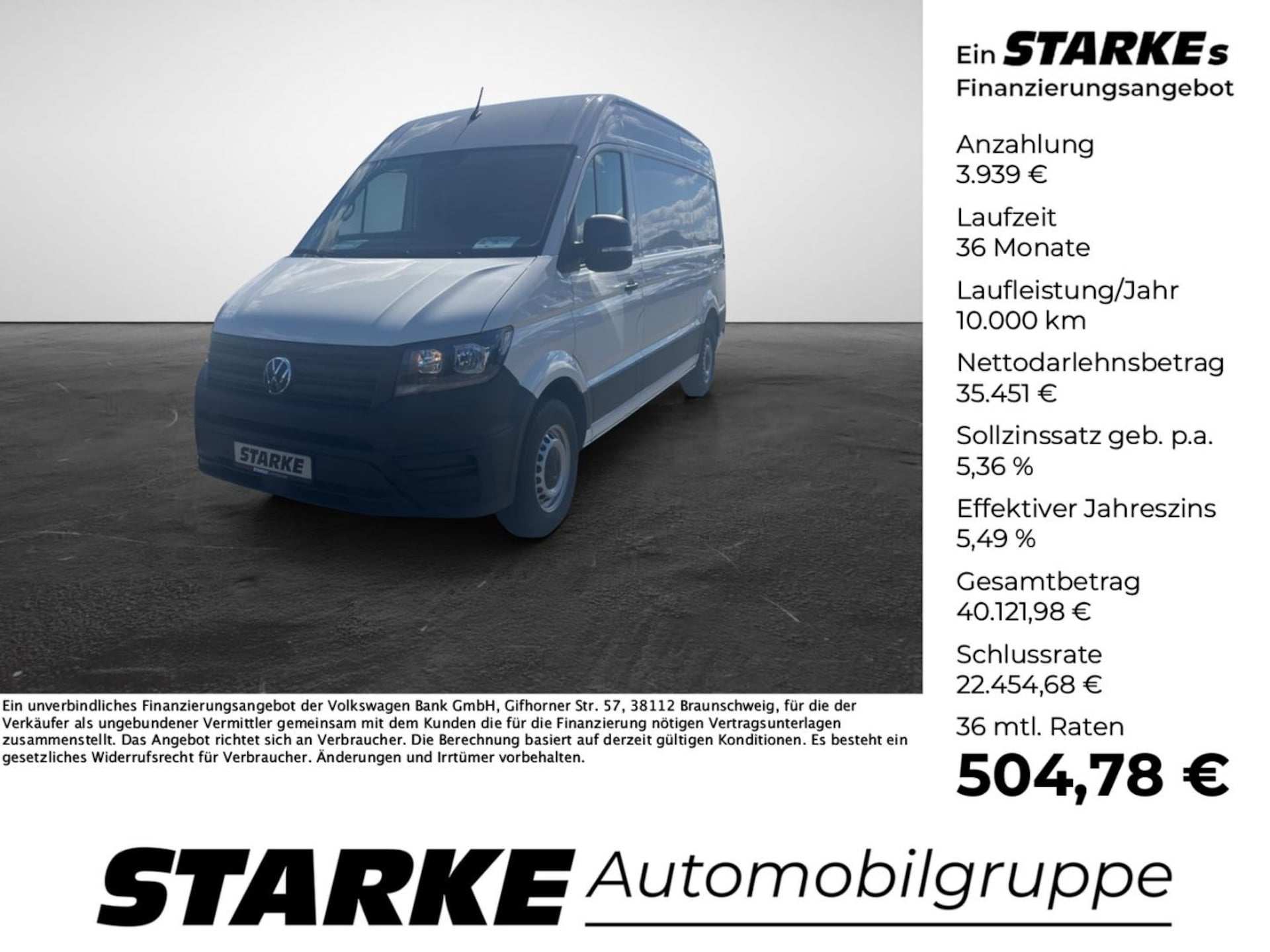 Volkswagen Crafter Kasten mittlerer Radstand