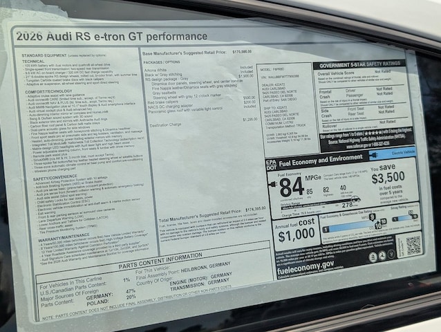 2026 Audi RS e-tron GT performance