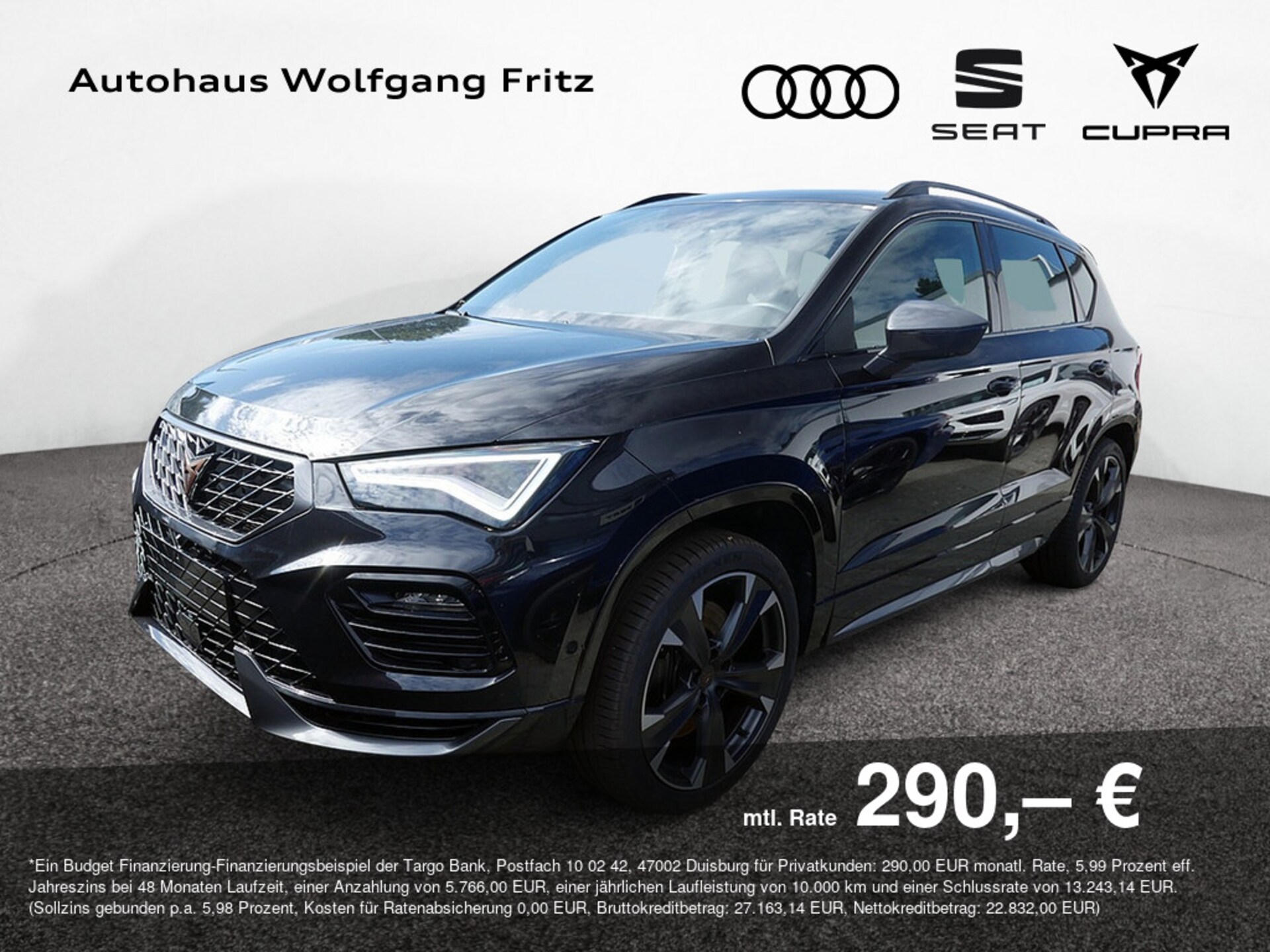 Cupra Ateca — CUPRA Ateca Ateca 2.0 TSI 4Drive NAVI+KAMERA+ACC+SHZG+KLI
