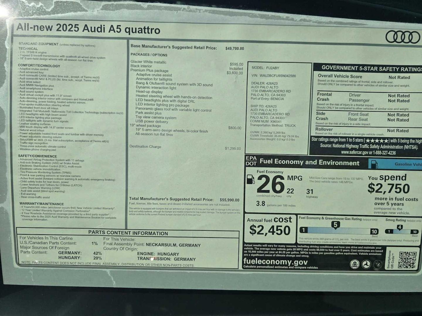 2025 Audi A5 Premium Plus - Photo 20