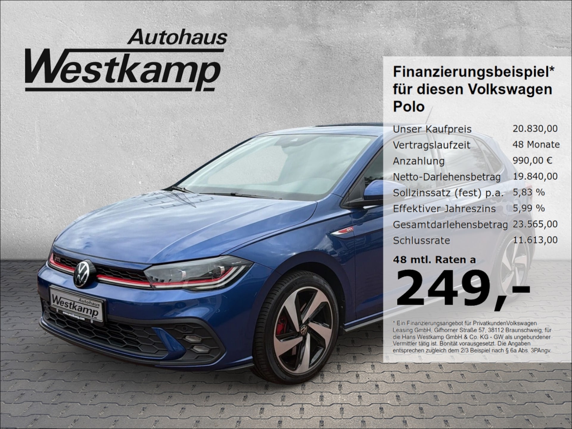 Volkswagen Polo 2022 — GTI 2.0 TSI DSG IQ-Light Kamera