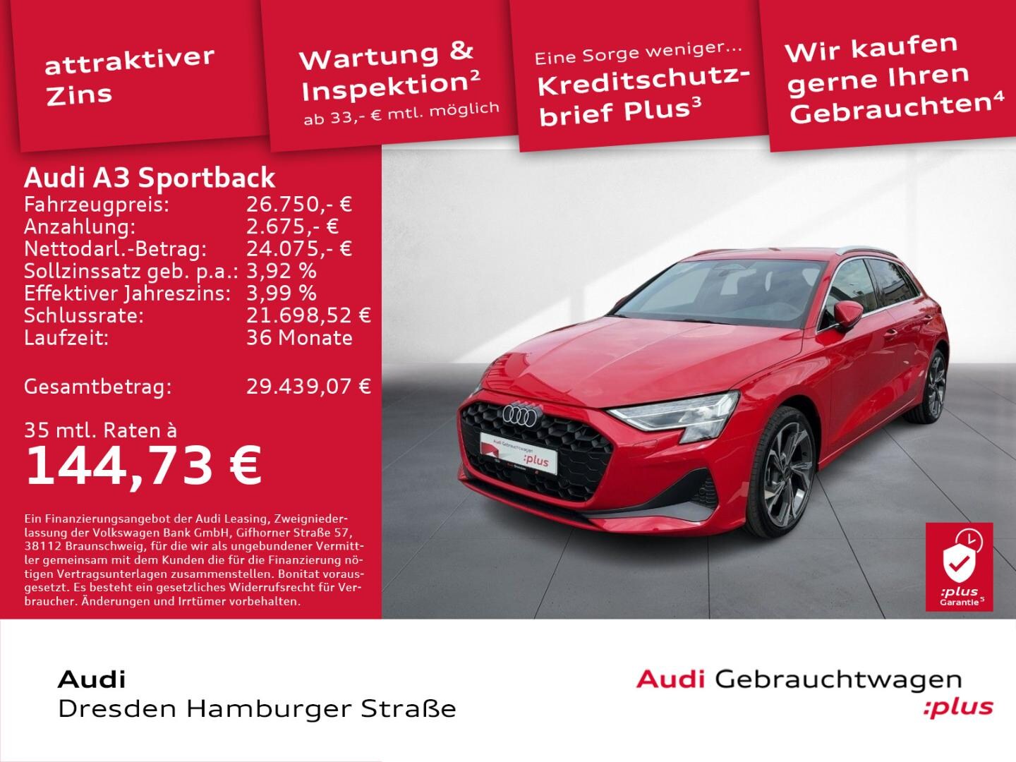 Bild über Audi A3 Sportback TDI S tronic - für weitere Informationen kontaktieren Sie den Audi Partner