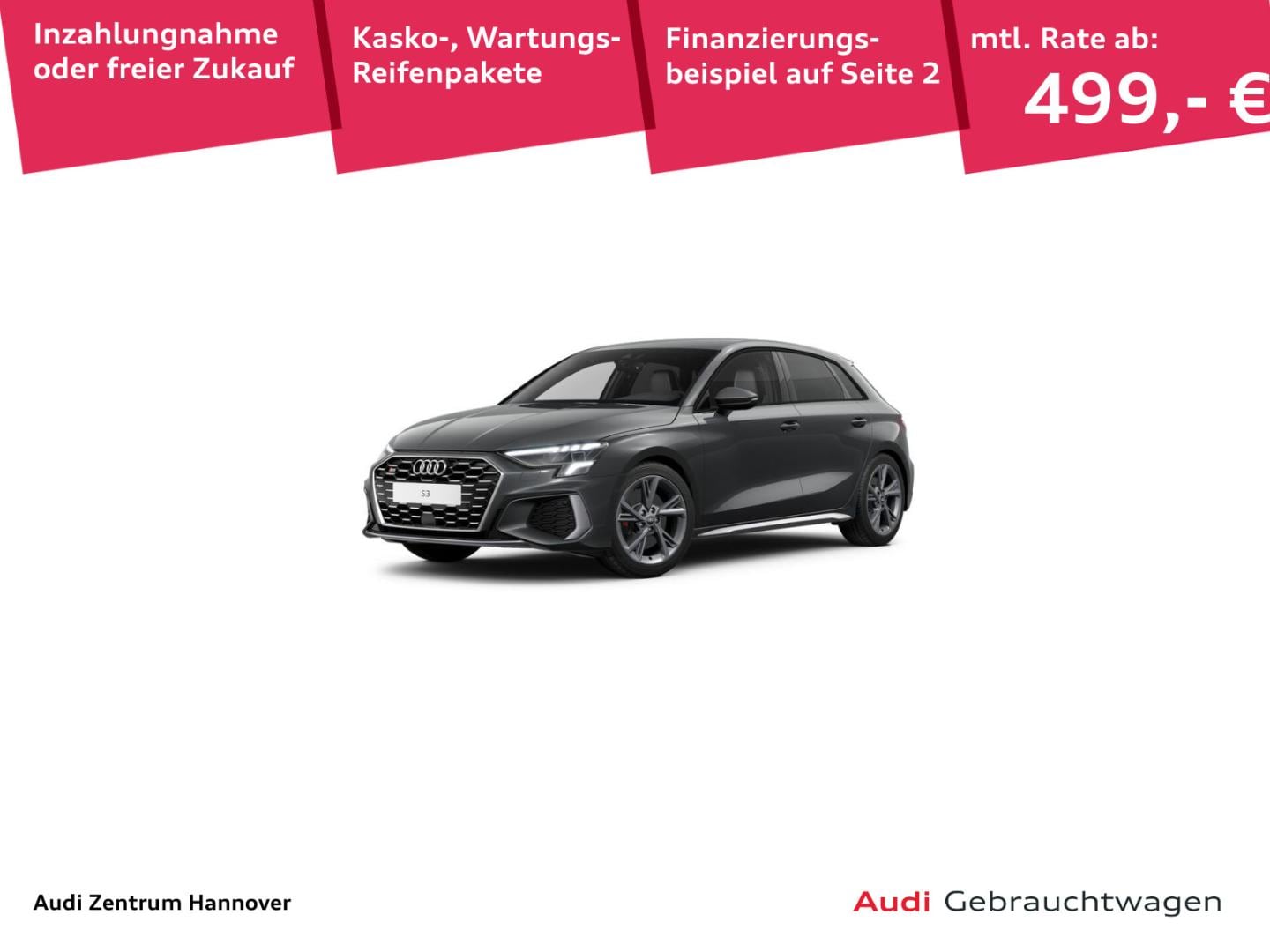 Bild über Audi S3 Sportback TFSI quattro S tronic - für weitere Informationen kontaktieren Sie den Audi Partner