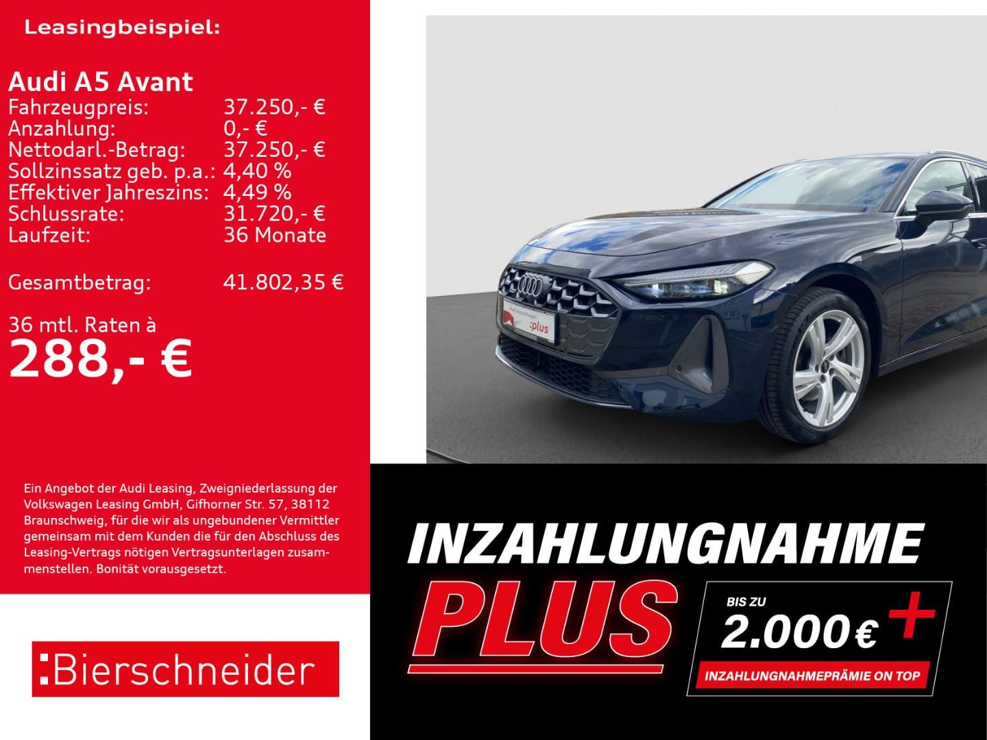 Bild über Audi A5 Avant TFSI quattro S tronic - für weitere Informationen kontaktieren Sie den Audi Partner