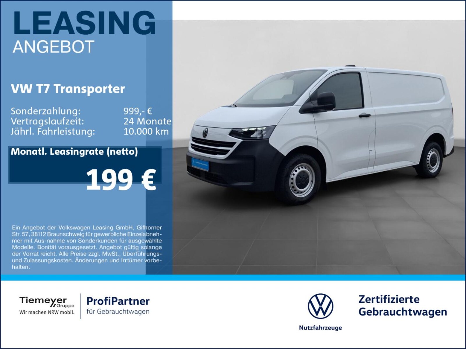 Volkswagen Transporter Kasten kurzer Radstand