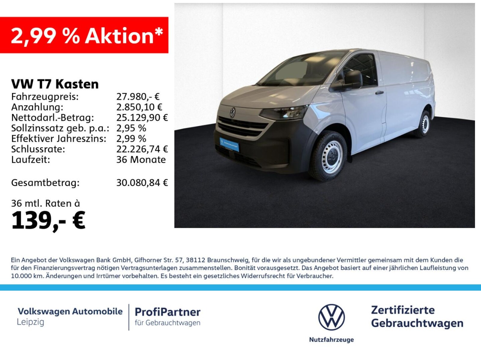 Volkswagen Transporter Kasten langer Radstand