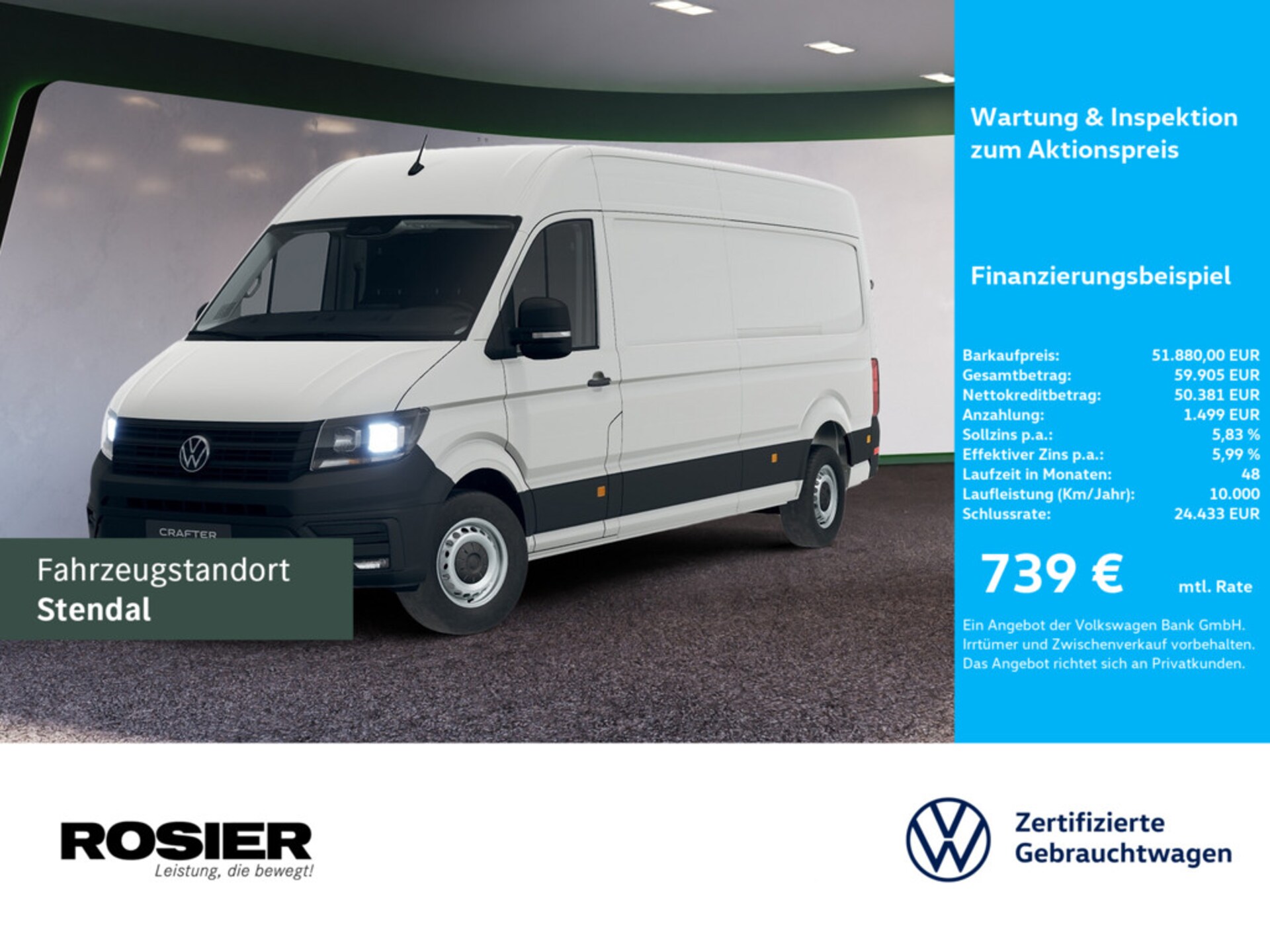 Volkswagen Crafter Kasten langer Radstand