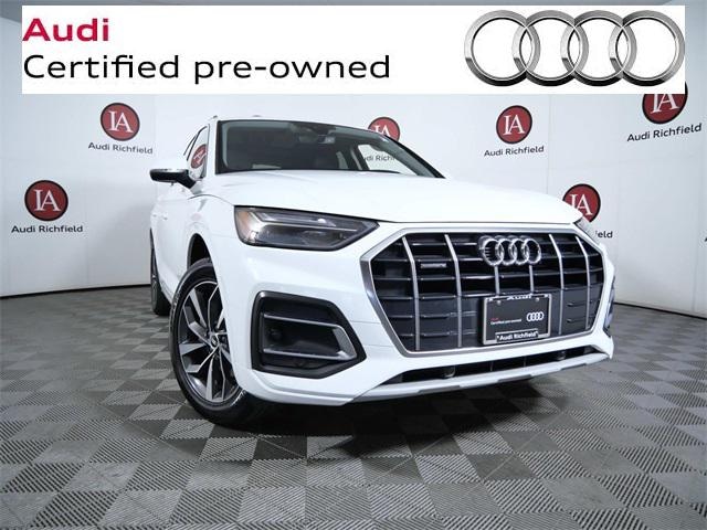 Used 2021 Audi Q5 Premium with VIN WA1AAAFY4M2091170 for sale in Richfield, Minnesota