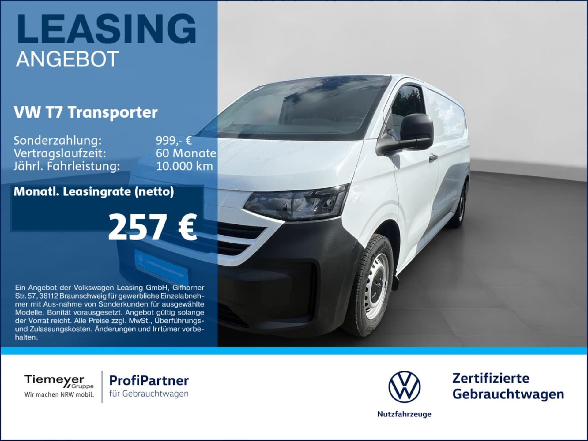 Volkswagen Transporter Kasten langer Radstand