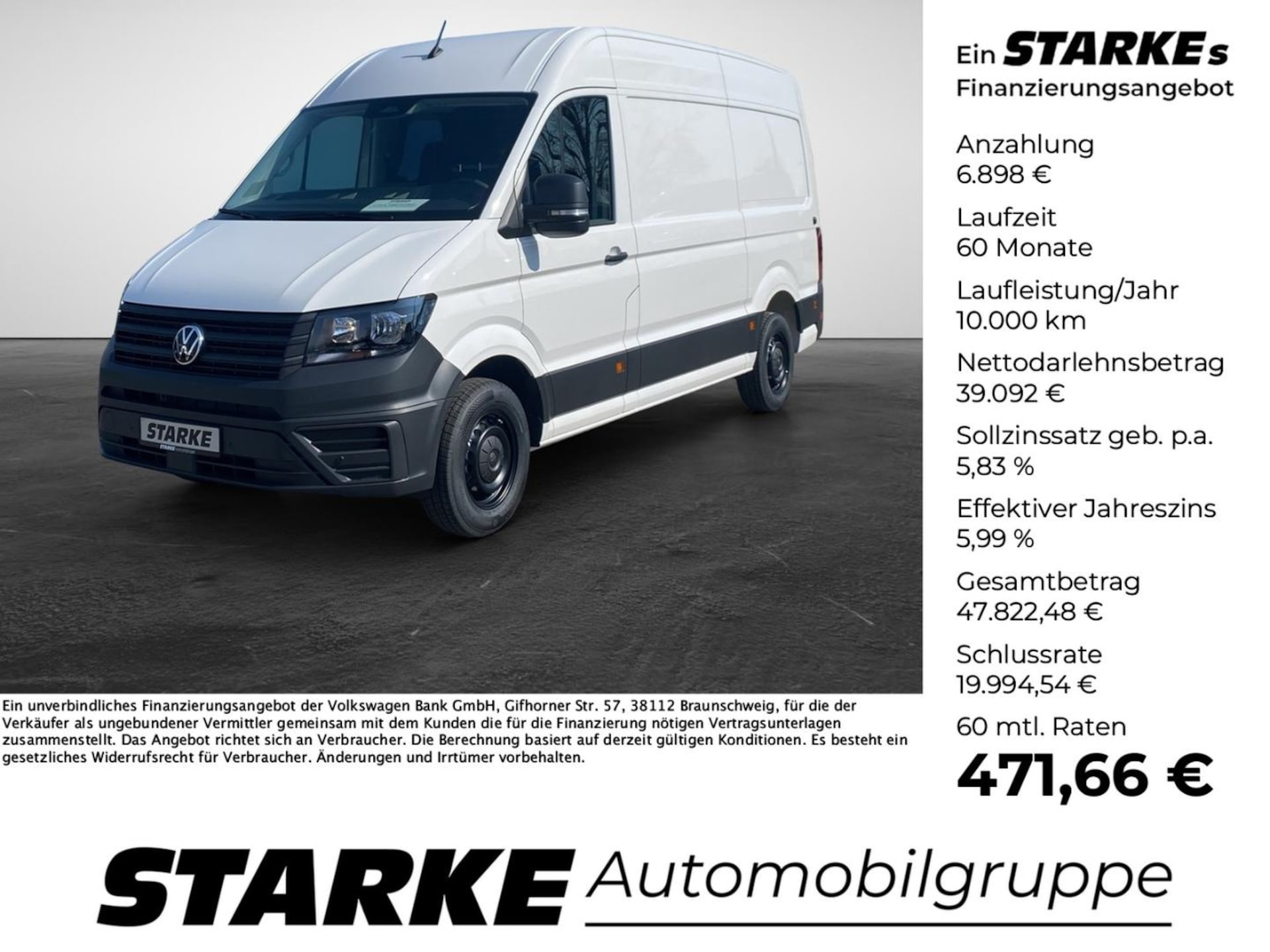 Volkswagen Crafter Kasten mittlerer Radstand