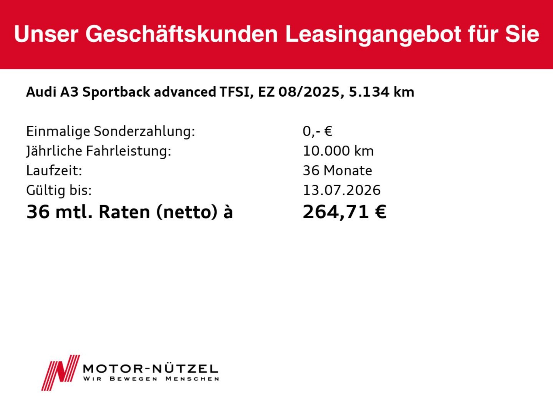 Audi A3 Sportback TFSI e Advanced