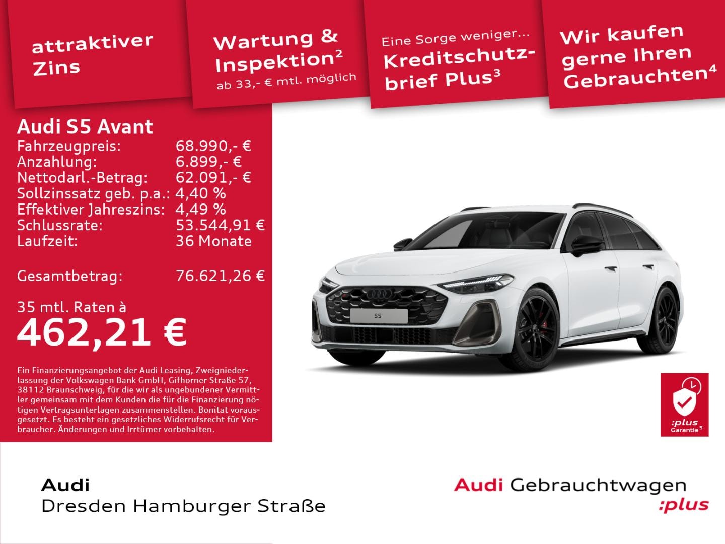 Bild über Audi S5 Avant edition one TFSI 270 kW S tronic - für weitere Informationen kontaktieren Sie den Audi Partner