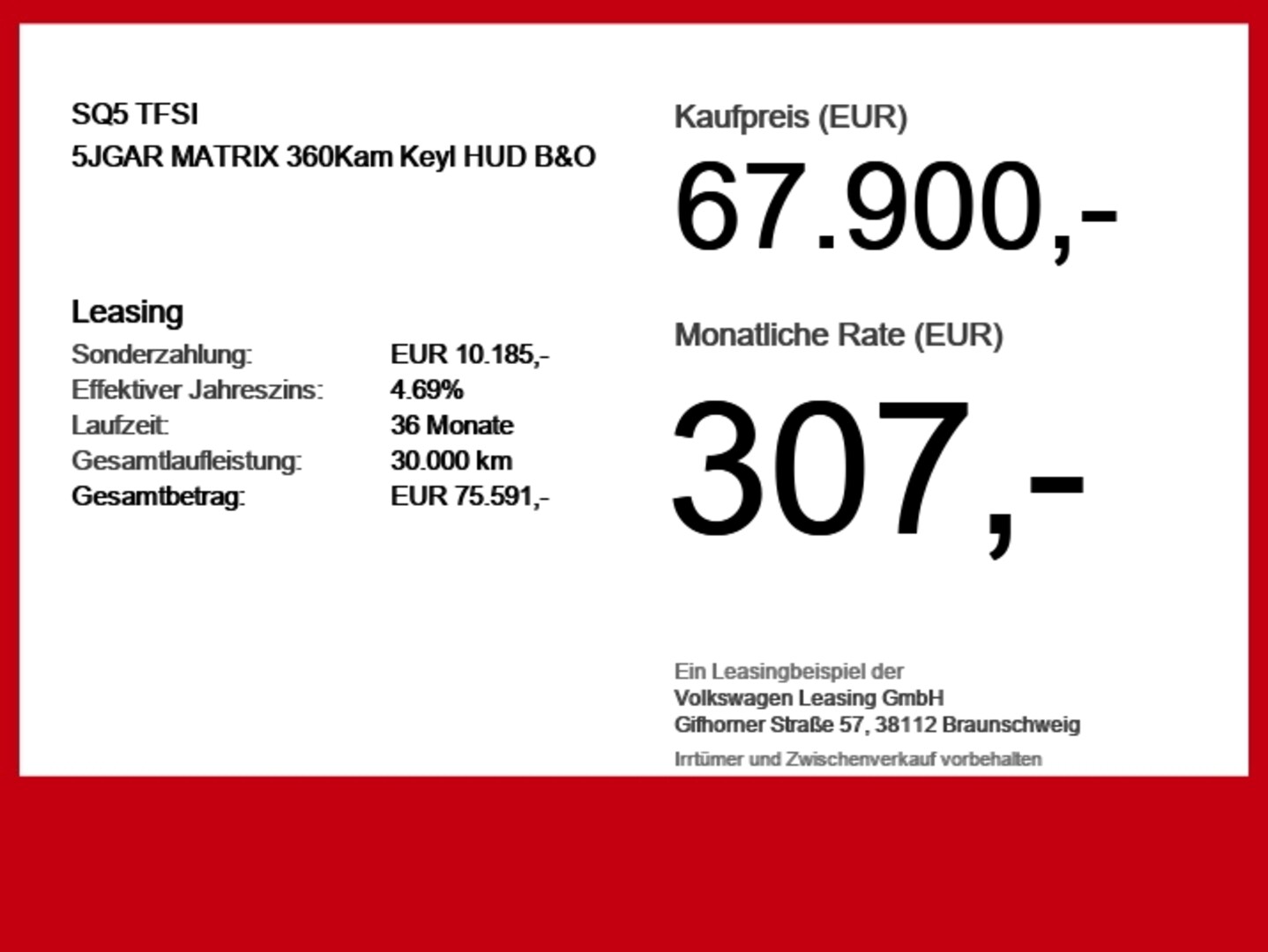 Bild über Audi SQ5 SUV TFSI 270 kW S tronic - für weitere Informationen kontaktieren Sie den Audi Partner