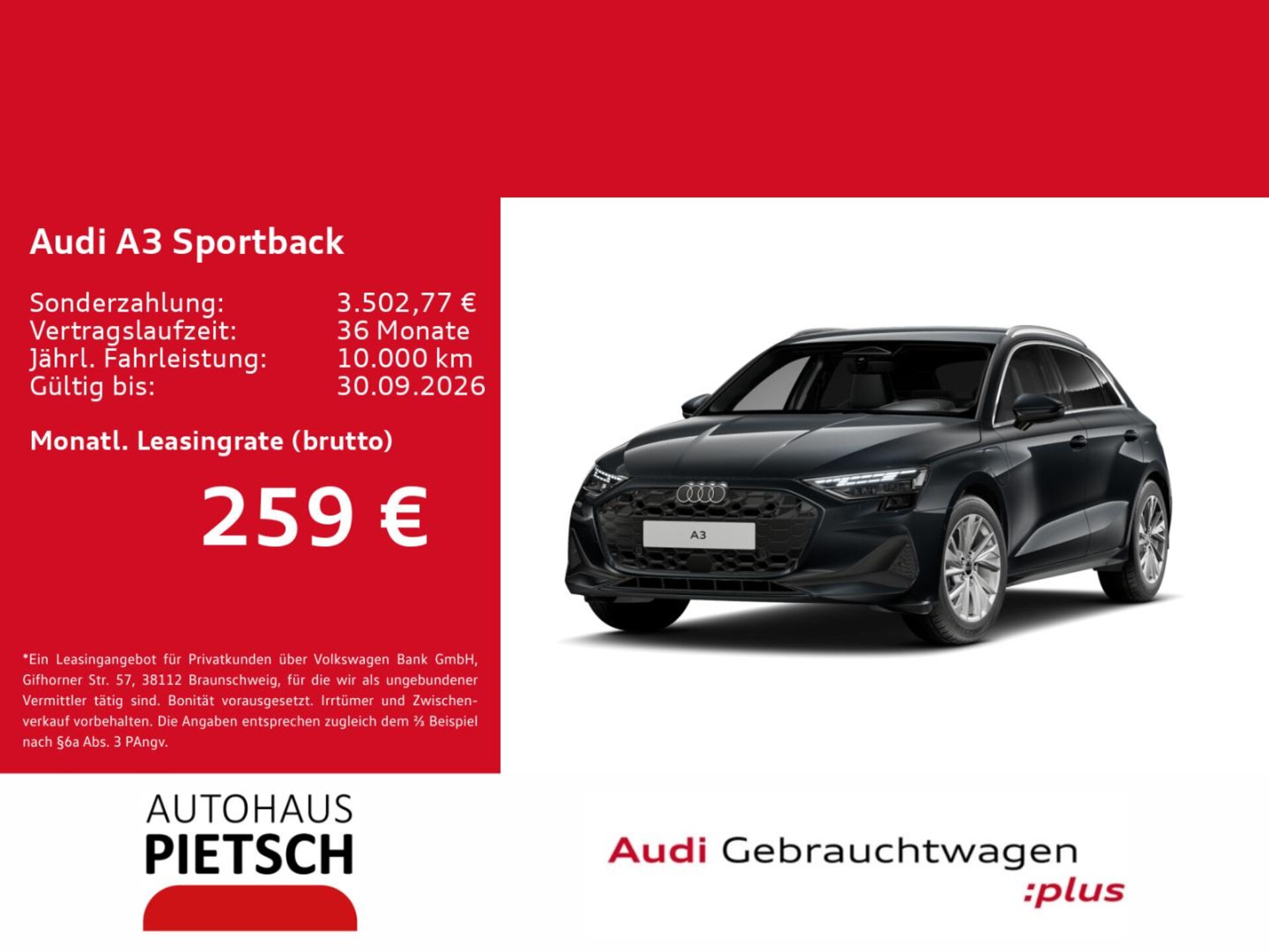 Audi A3 Sportback TFSI e