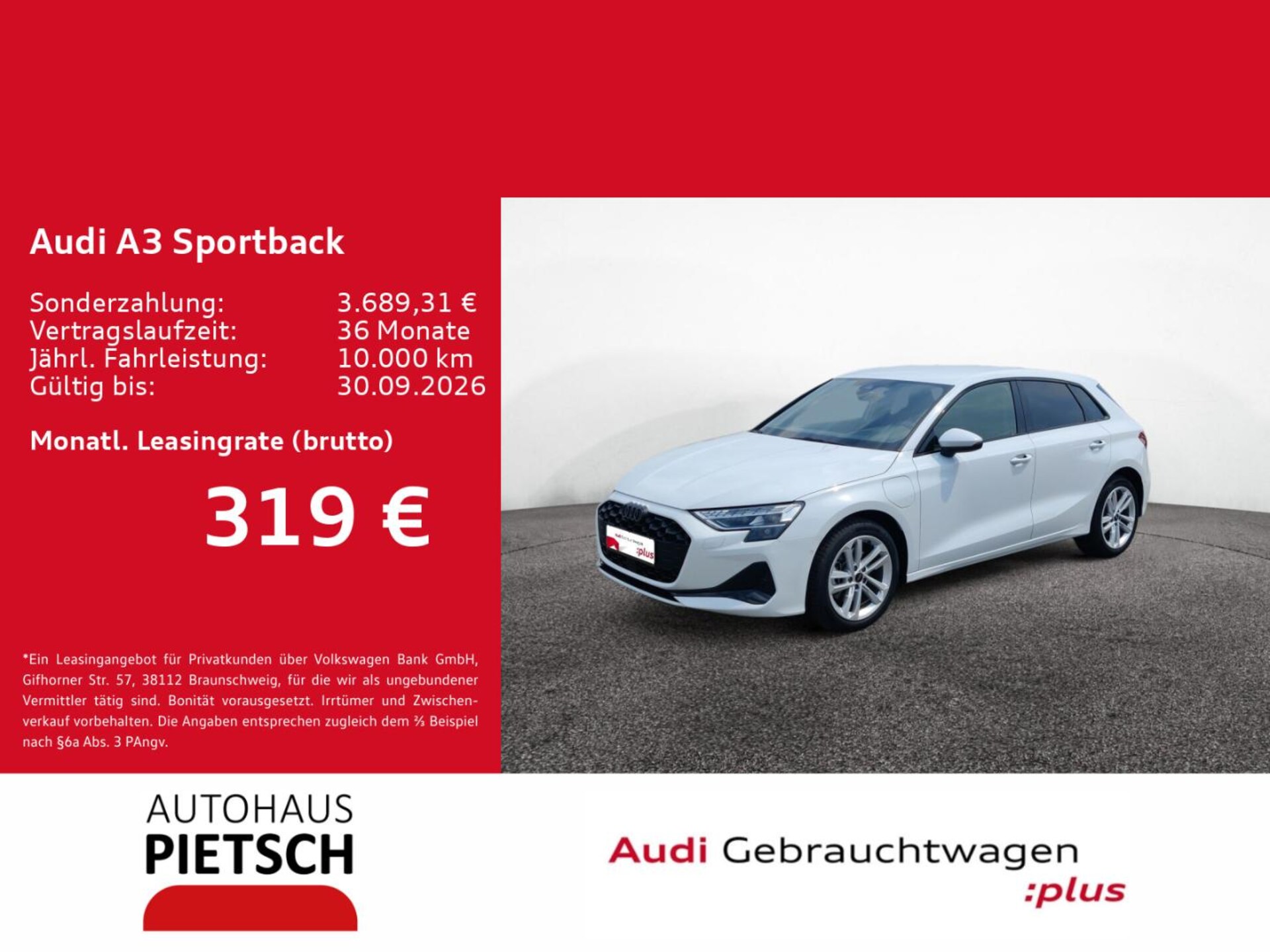 Audi A3 Sportback TFSI e Advanced