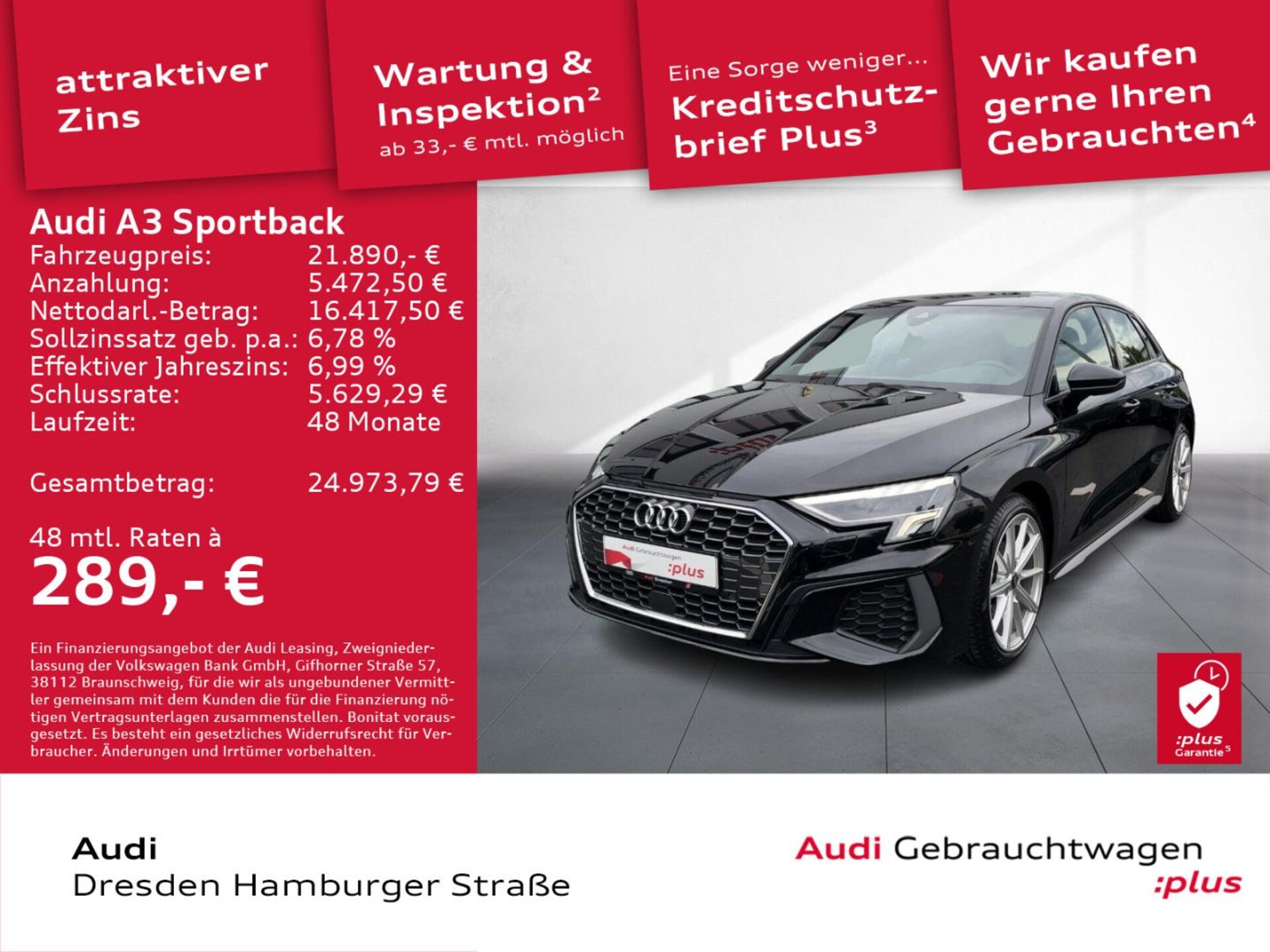 Audi A3 Sportback S line