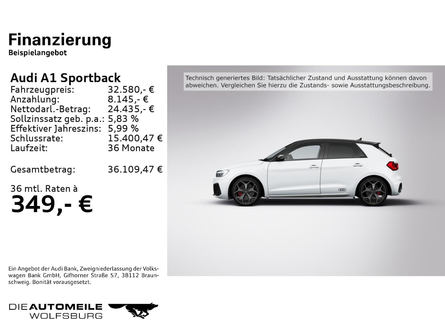 Bild über Audi A1 Sportback S line 40 TFSI S tronic - für weitere Informationen kontaktieren Sie den Audi Partner