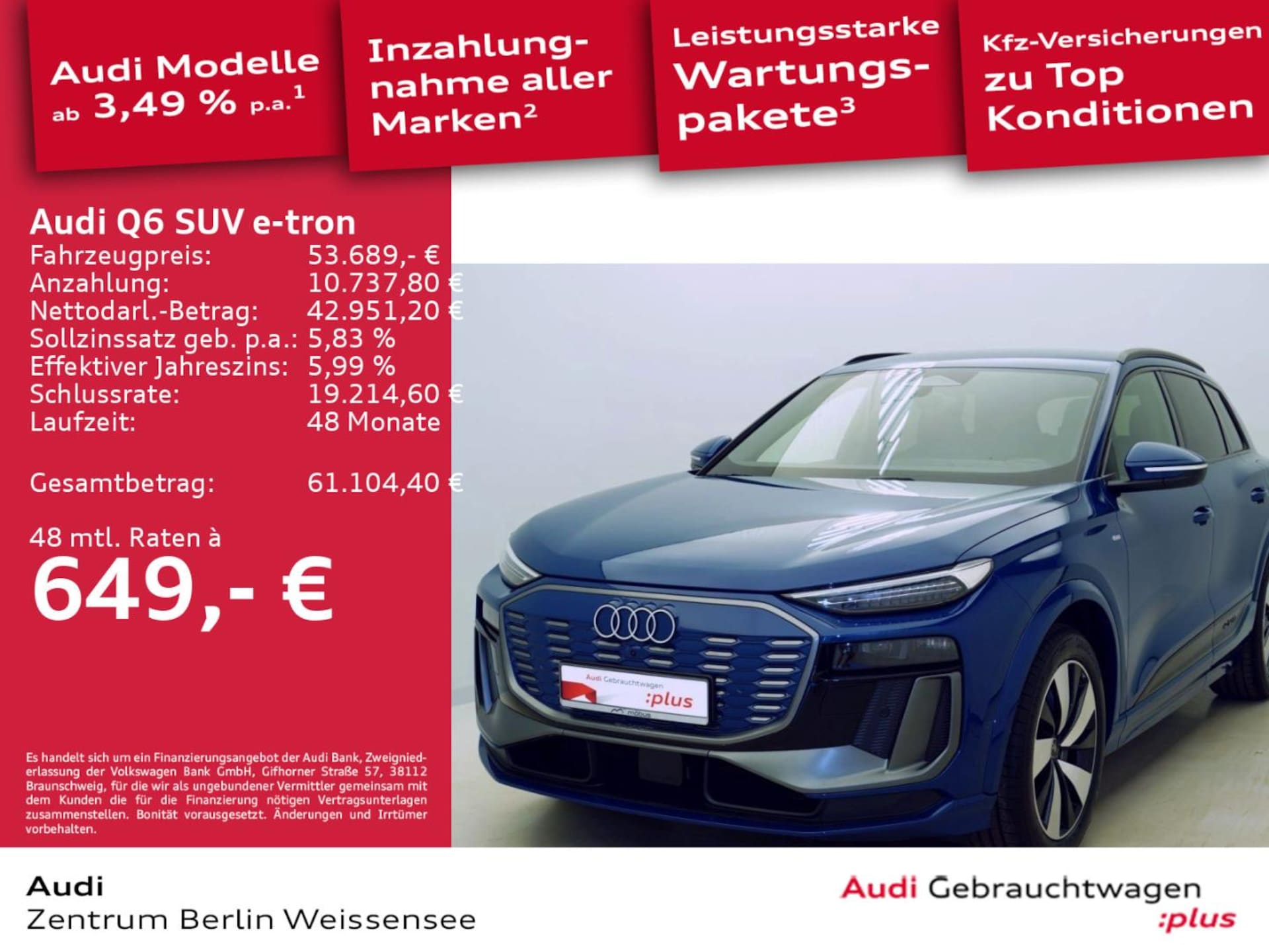 Audi Q6 SUV e-tron