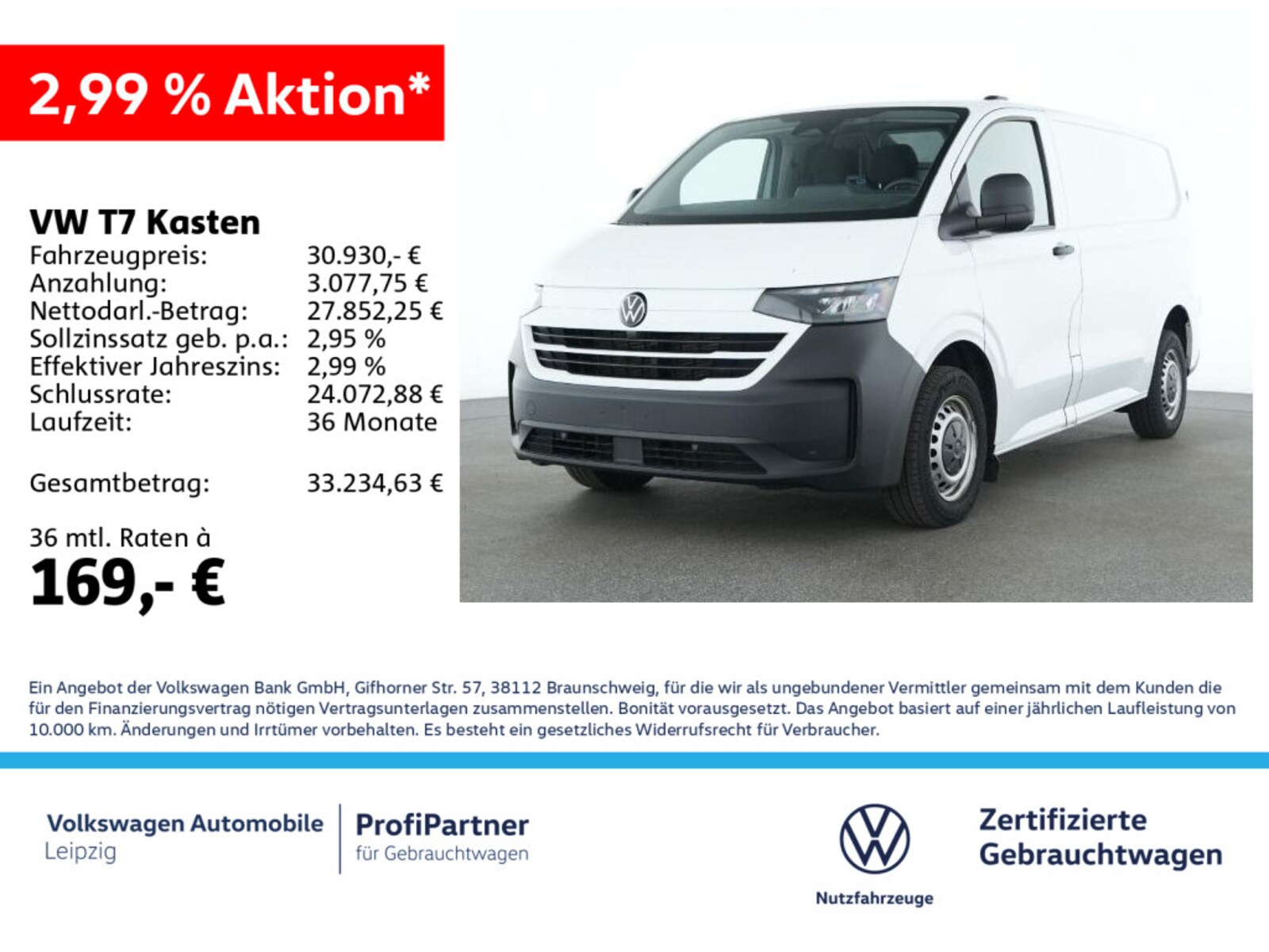 Volkswagen Transporter Kasten kurzer Radstand