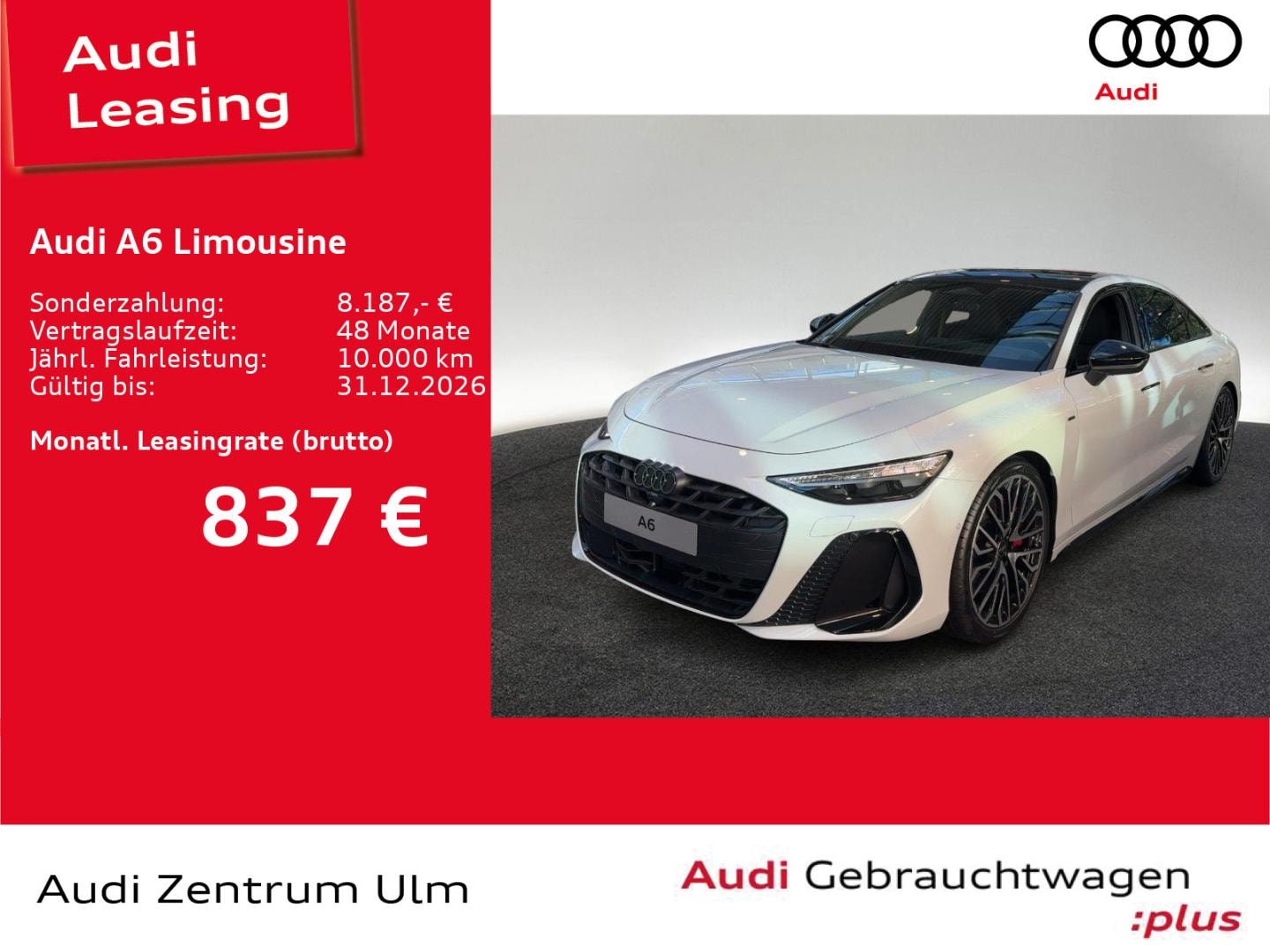 Bild über Audi A6 Limousine e-hybrid e-hybrid quattro 270 kW S tronic - für weitere Informationen kontaktieren Sie den Audi Partner