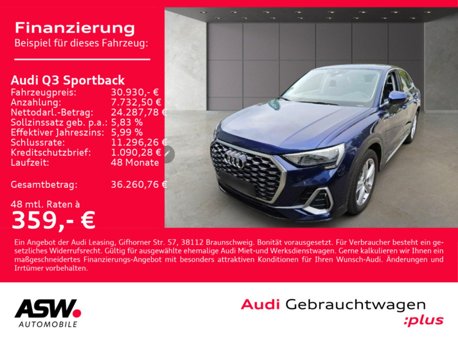 Audi Q3 Sportback S line