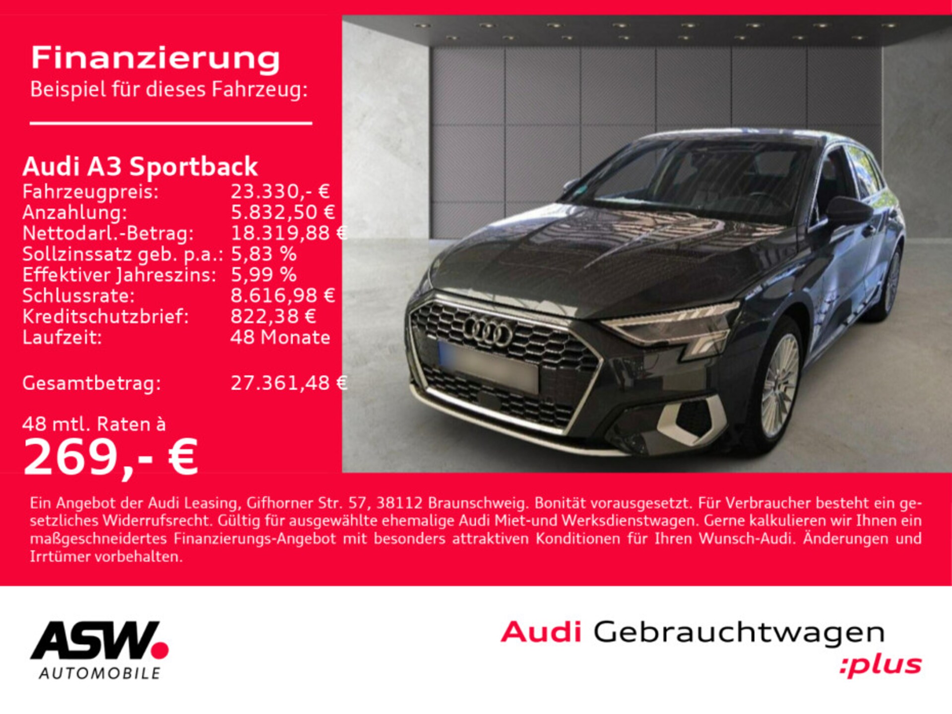 Audi A3 Sportback Advanced