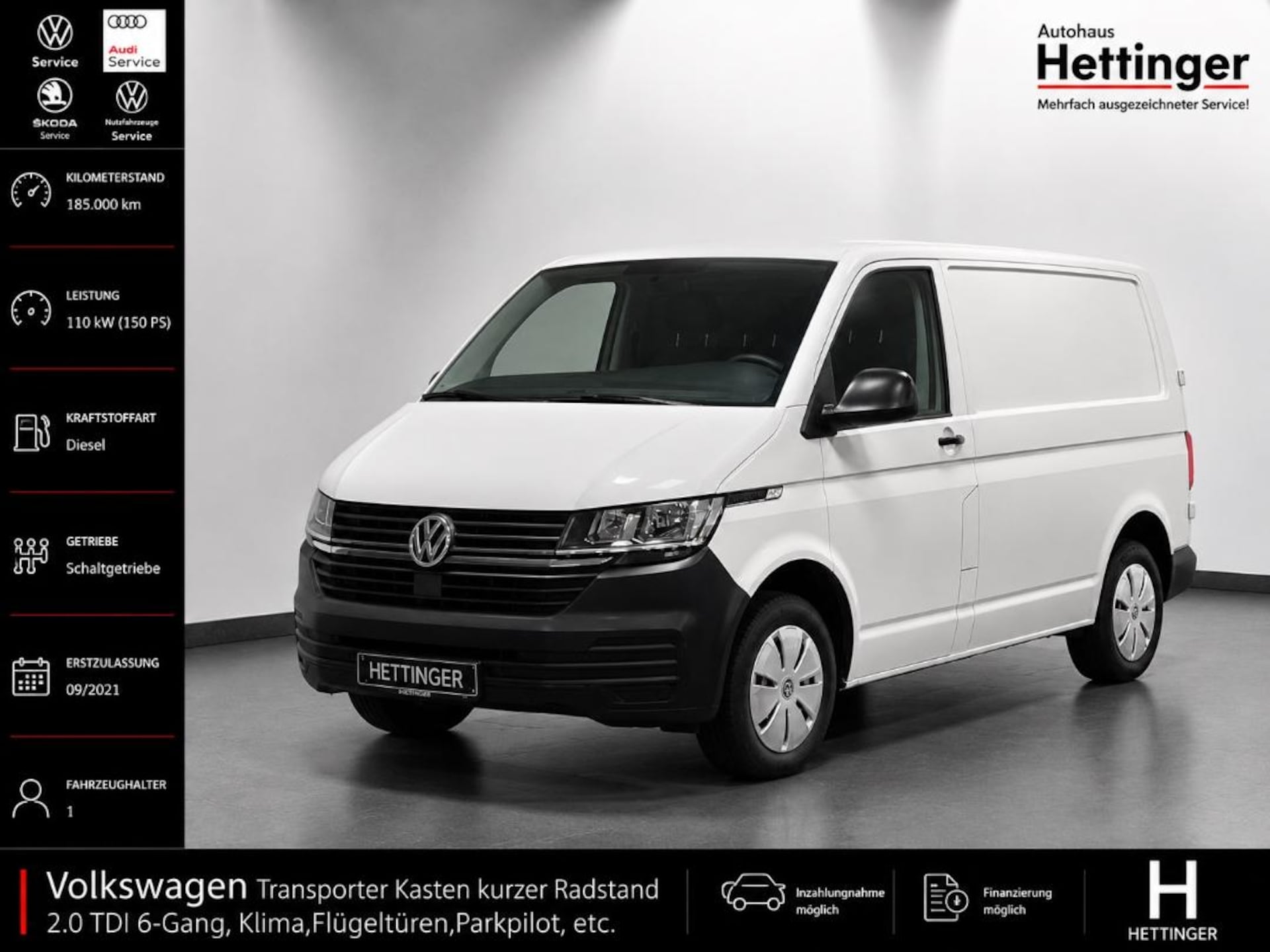 Volkswagen Transporter Kasten kurzer Radstand