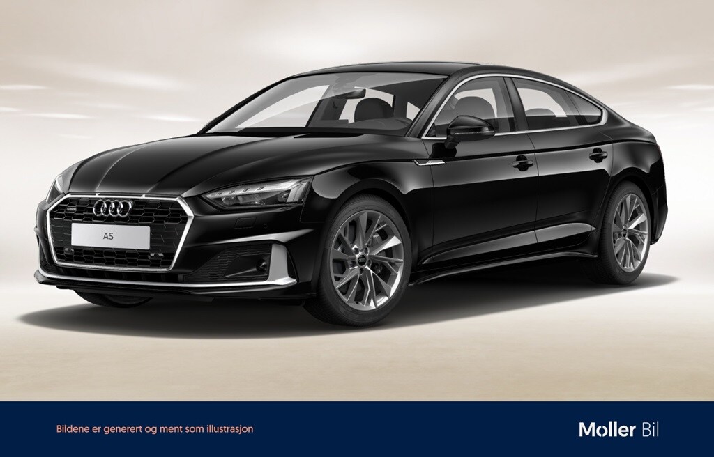 Bild som visar&nbsp;Audi A5 Sportback&nbsp;A5 Sportback 45 TFSI quattro Proline advanced 265 hk S tronic - för mer information kontakta din Audi Partner