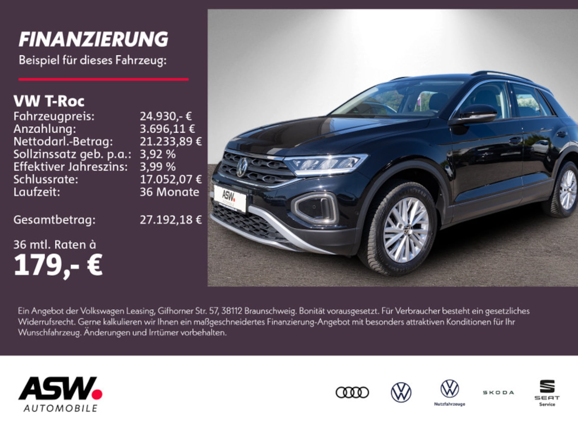Volkswagen T-Roc 2025 — T-Roc Life 1.5 TSI DSG LED Navi PDC SHZ AHK