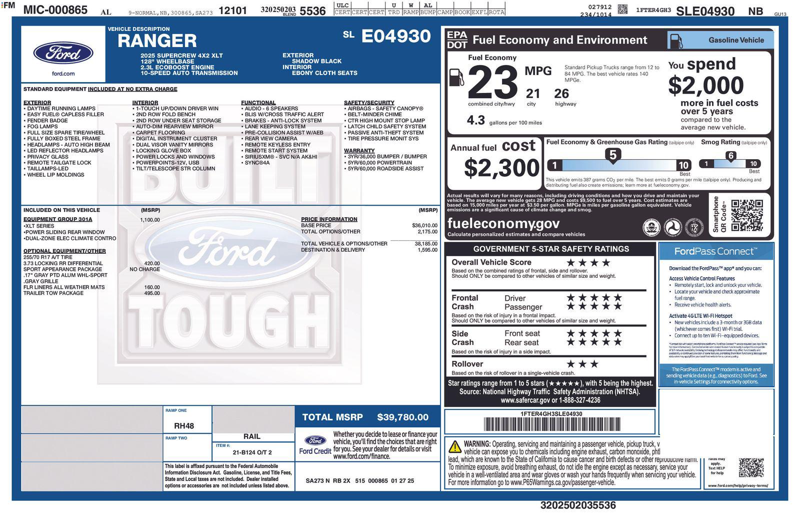 2025 Ford Ranger XLT SuperCrew 5' Box's photo