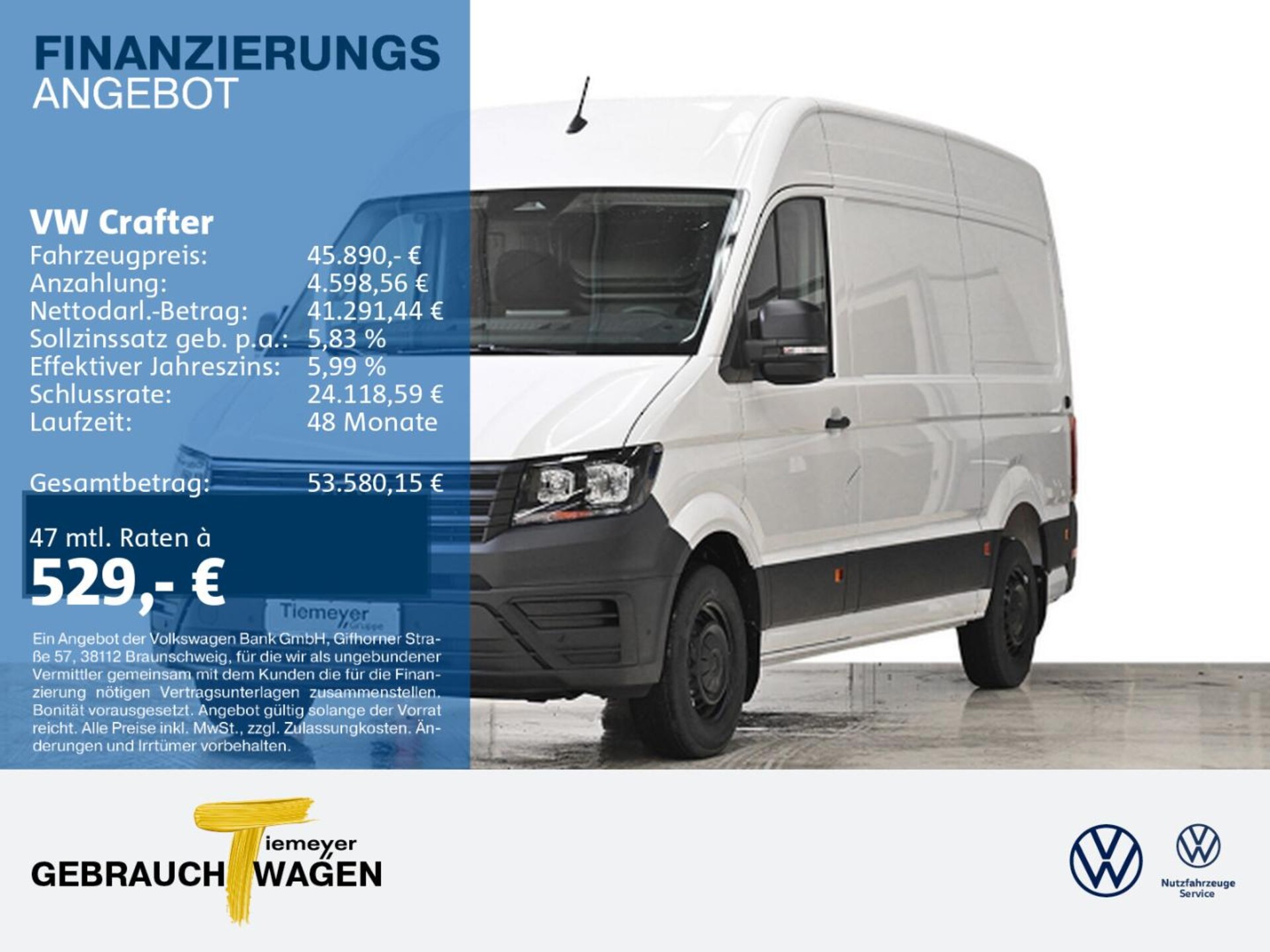 Volkswagen Crafter Kasten mittlerer Radstand