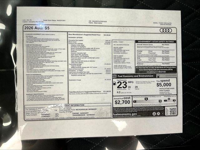 2026 Audi S5 Premium Plus - Photo 16