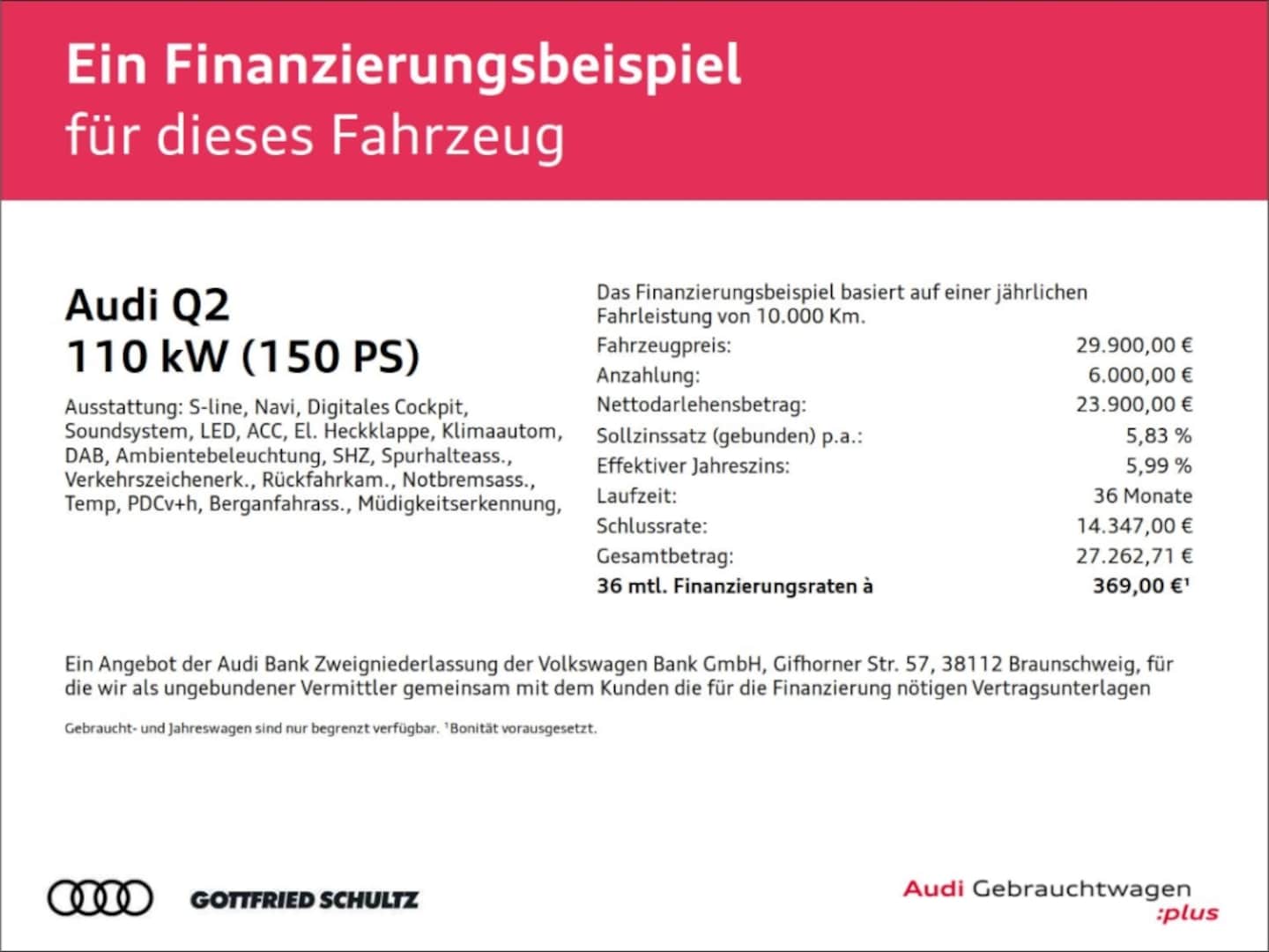 Bild über Audi Q2 S line 35 TFSI Schaltgetriebe - für weitere Informationen kontaktieren Sie den Audi Partner