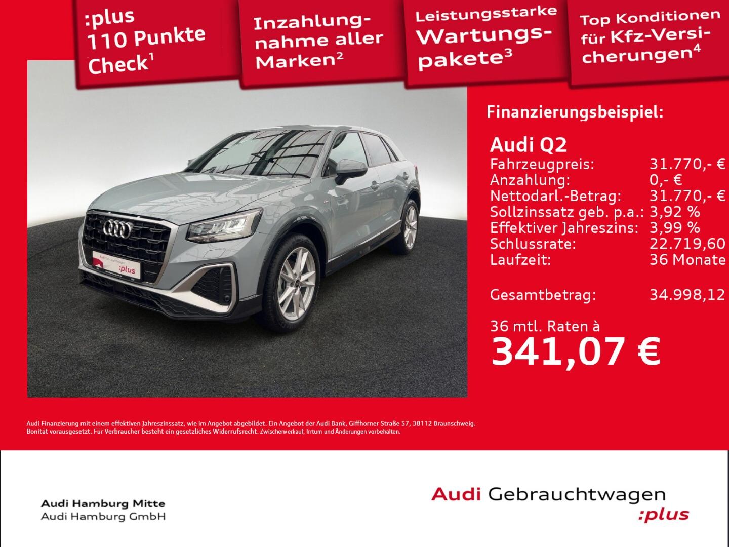Bild über Audi Q2 S line 35 TFSI S tronic - für weitere Informationen kontaktieren Sie den Audi Partner