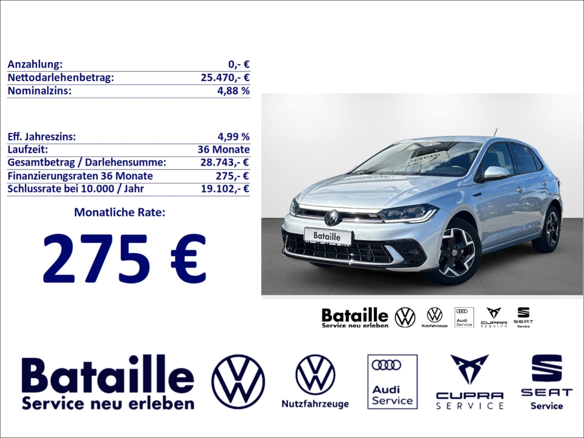 Volkswagen Polo — Volkswagen Polo 1.0 TSI R-Line Navi Kamera IQ.Light ACC