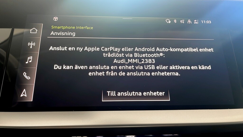 Bild som visar&nbsp;Audi A3 Sportback&nbsp;A3 Sportback 35 TFSI Proline advanced 150 hk S tronic - för mer information kontakta din Audi Partner