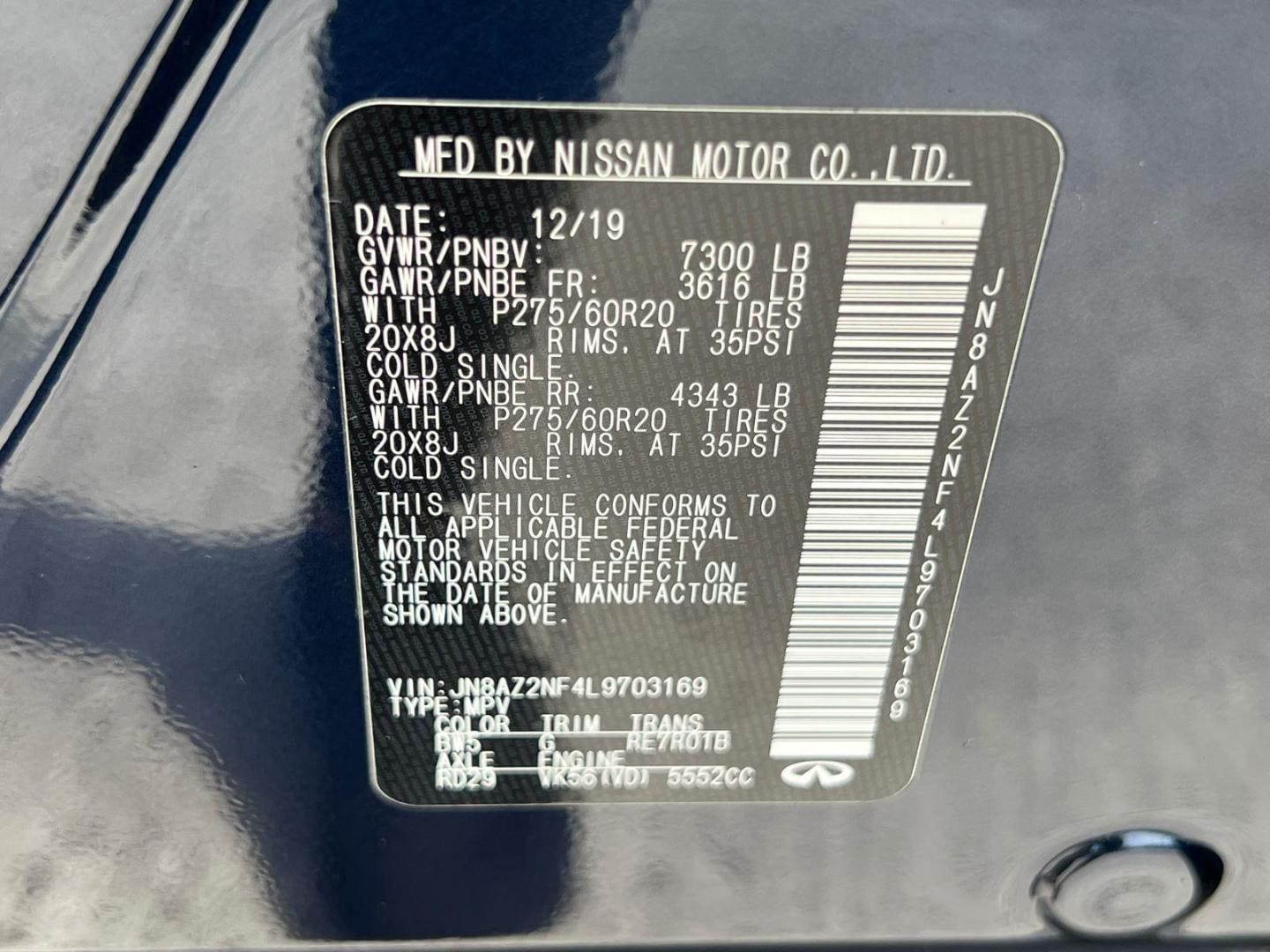 2020 INFINITI QX80 35