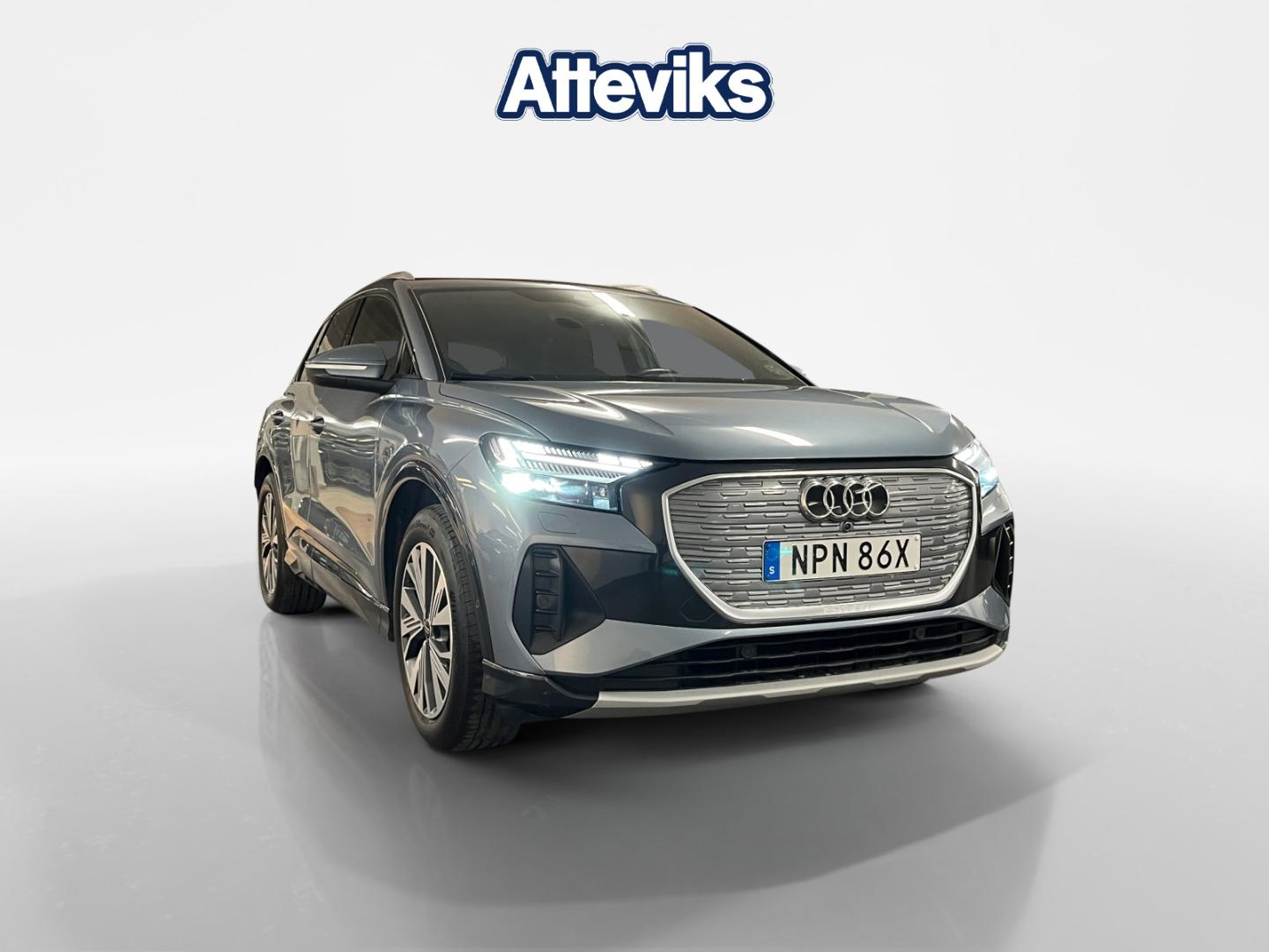 Bild som visar&nbsp;Audi Q4 e-tron&nbsp;Q4 45 e-tron quattro Proline 195,00 kW - för mer information kontakta din Audi Partner