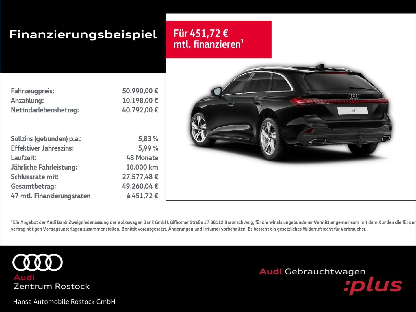 Bild über Audi A5 Avant TFSI 110 kW S tronic - für weitere Informationen kontaktieren Sie den Audi Partner