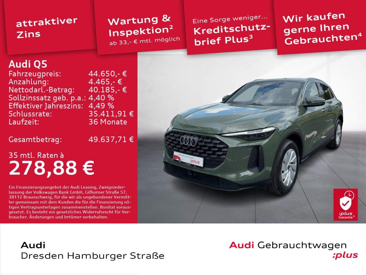 Bild über Audi Q5 SUV TFSI 150 kW S tronic - für weitere Informationen kontaktieren Sie den Audi Partner