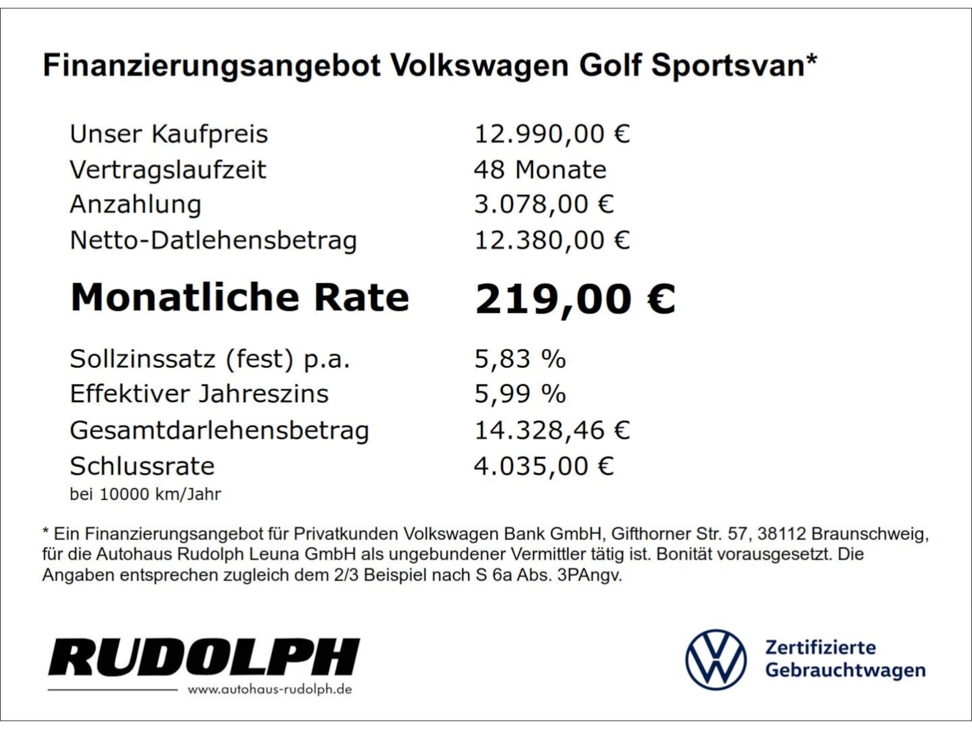 Volkswagen Golf Sportsvan Highline