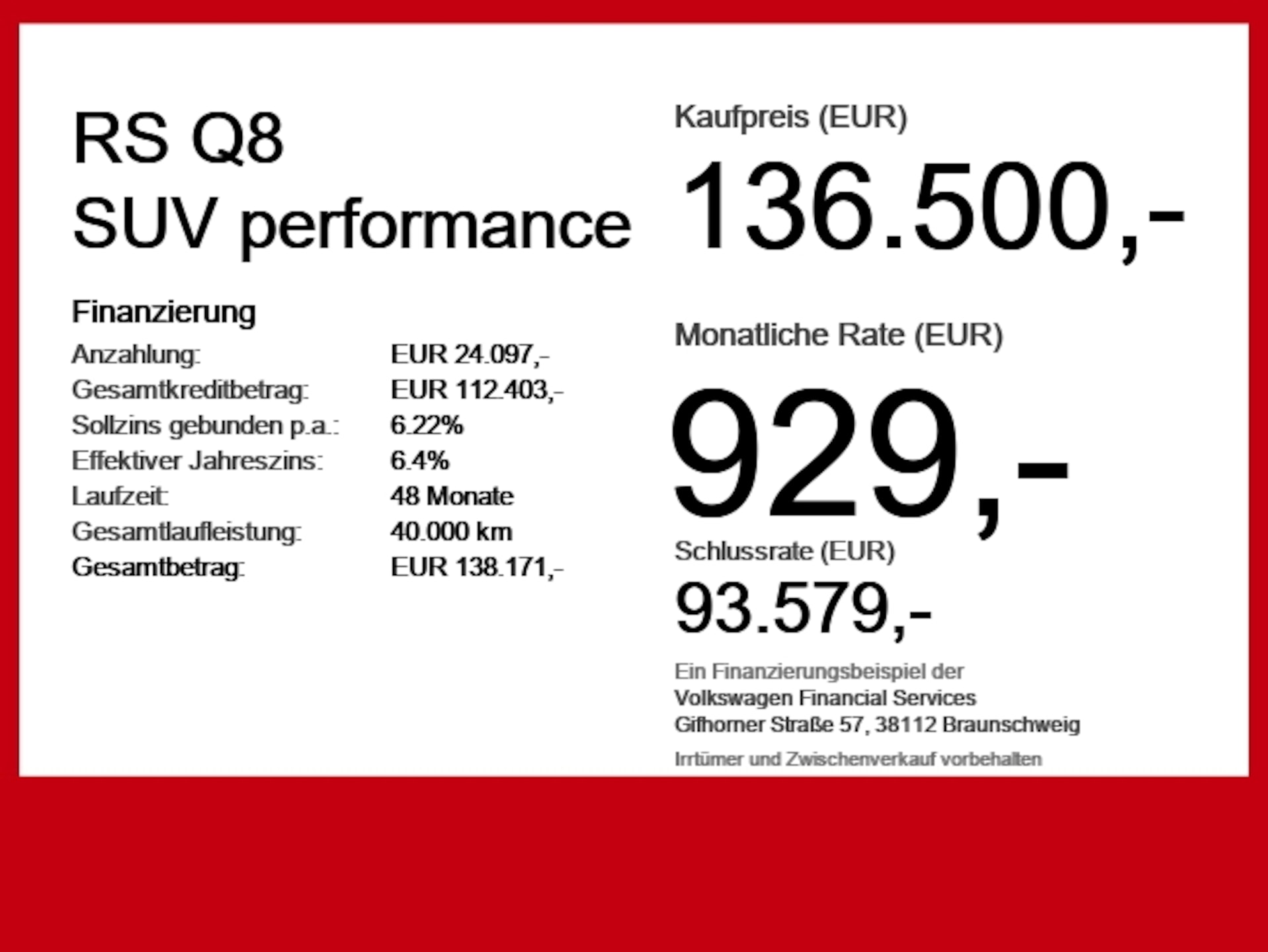 Audi RS Q8 SUV performance