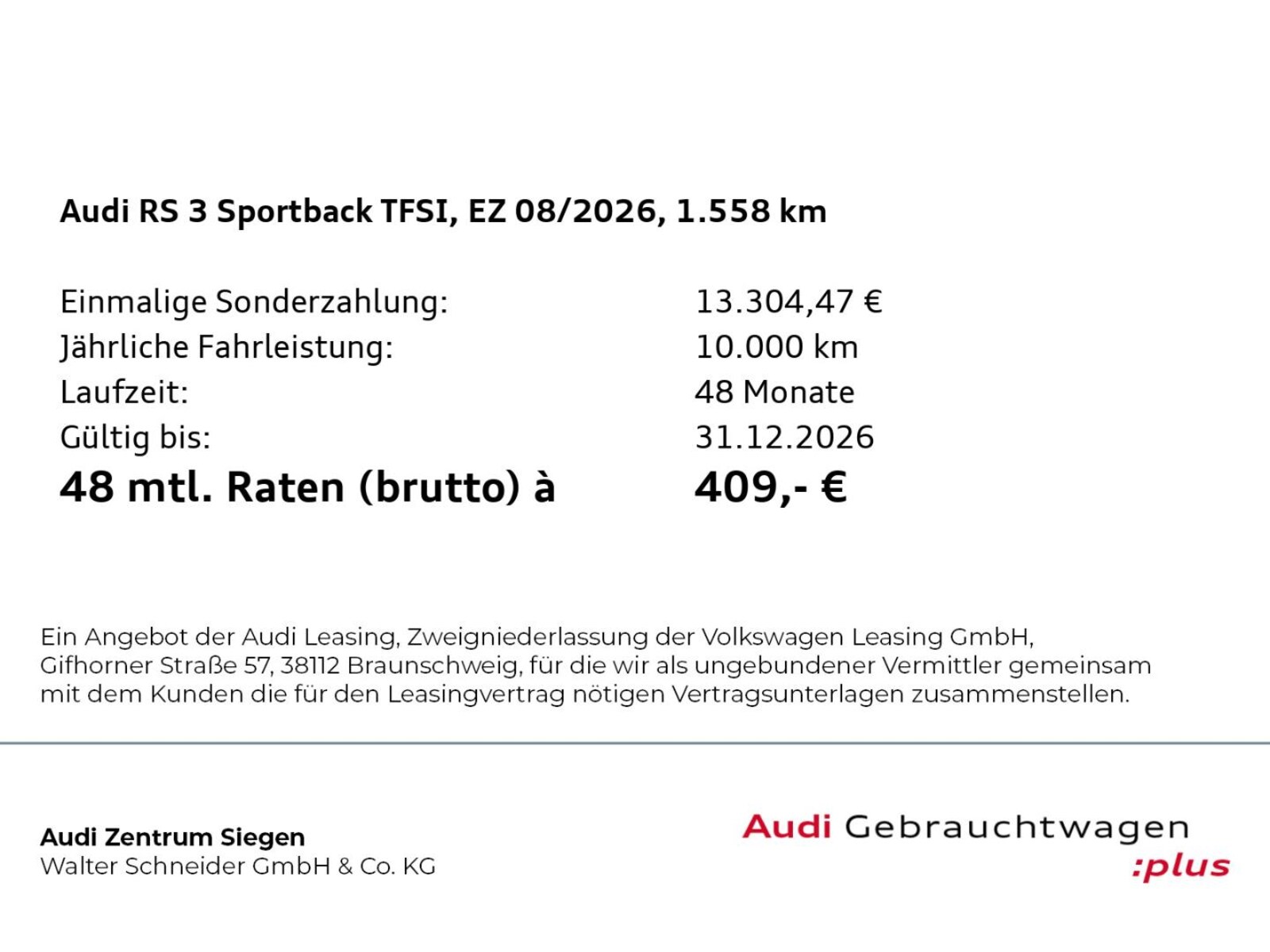 Audi RS 3 Sportback – Bild 3