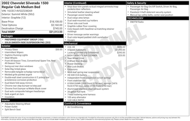2002 Chevrolet Silverado 1500