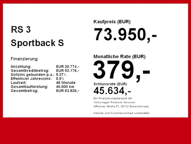 Audi RS3 Sportback TFSI Quattro S Tronic -  - Joinsteer - #3