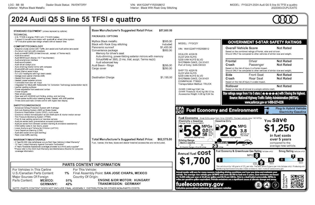 2024 Audi Q5 TFSI e