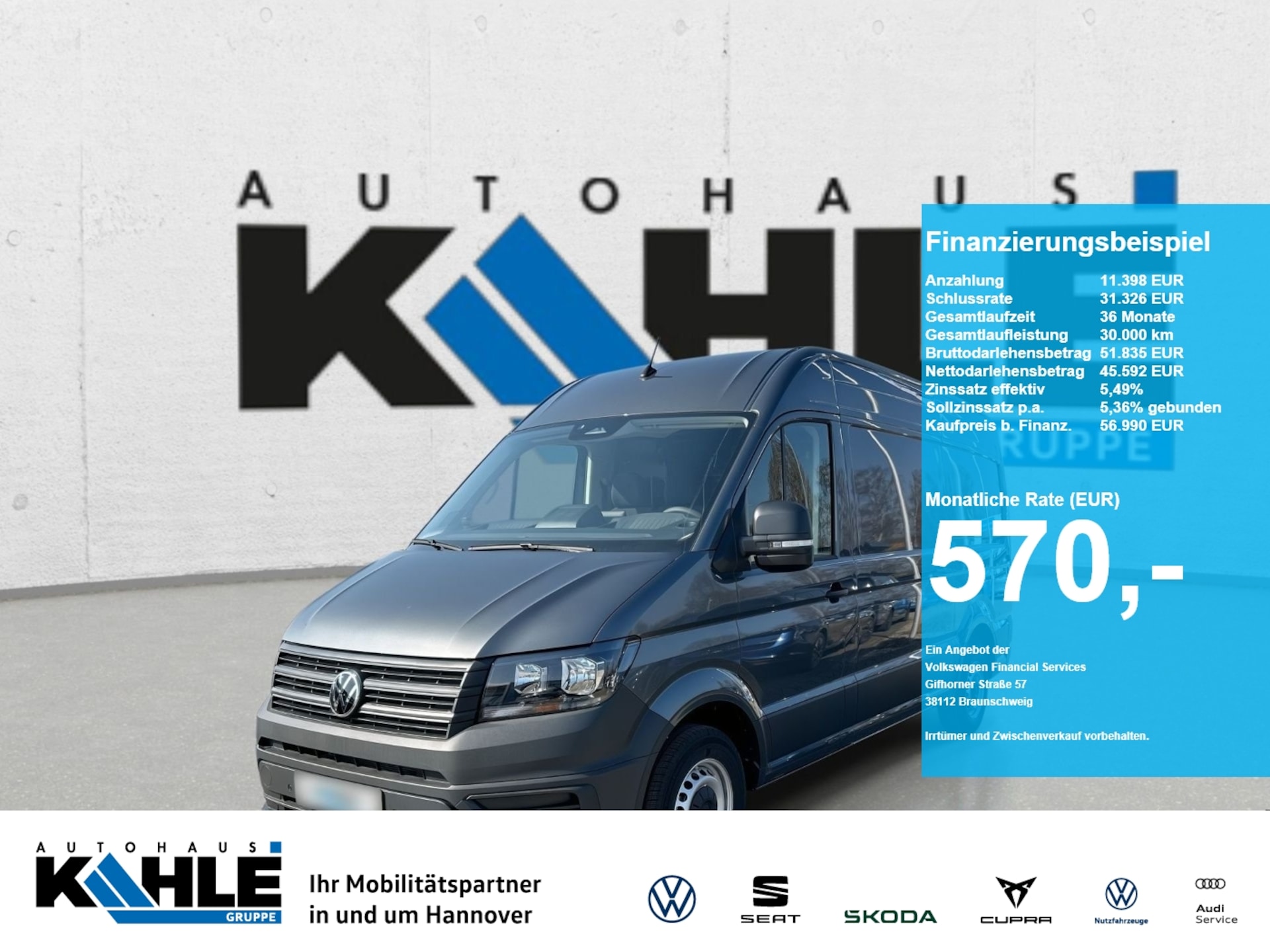 Volkswagen Crafter Kasten mittlerer Radstand
